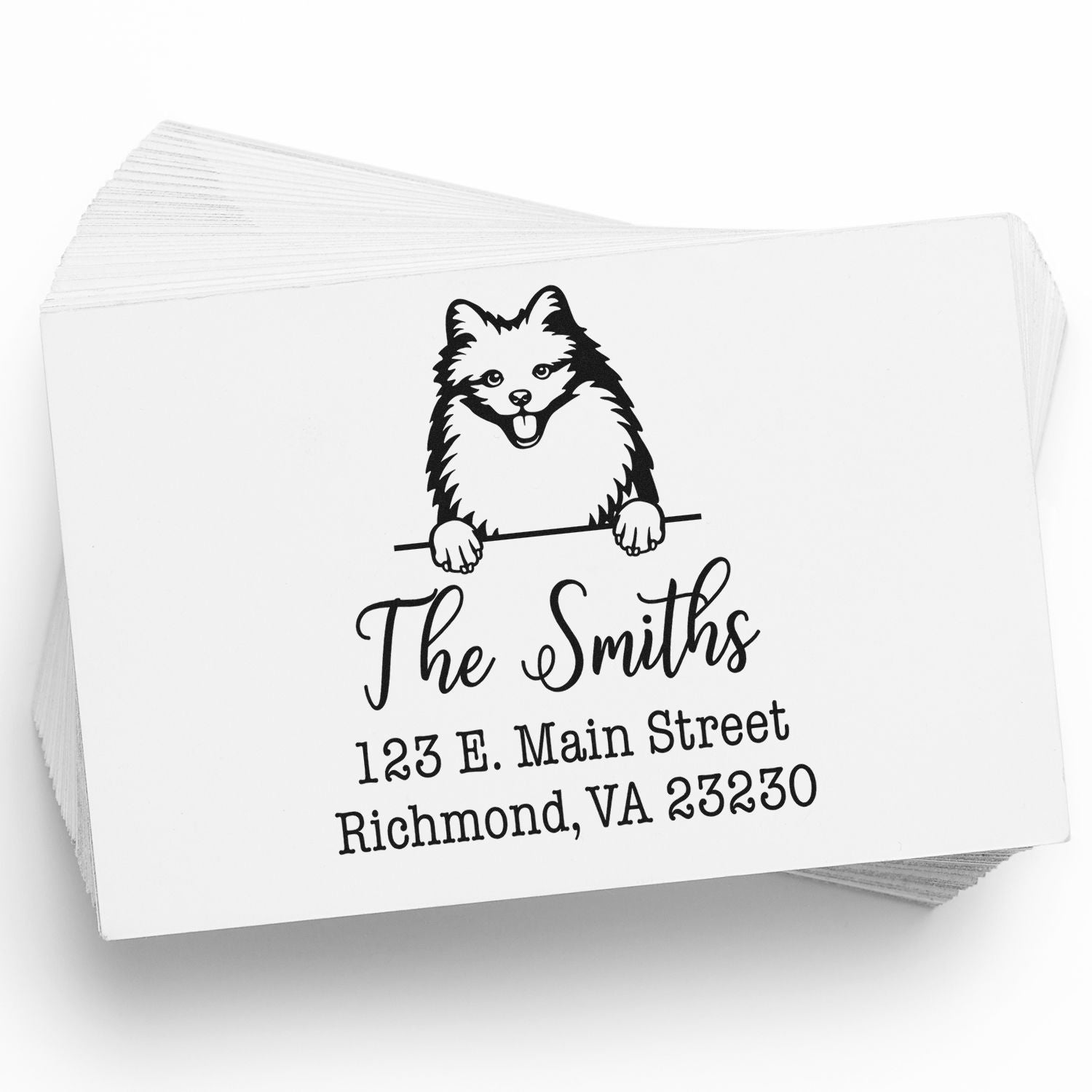 Slim Pre-Inked American Eskimo Customized Return Address Stamp