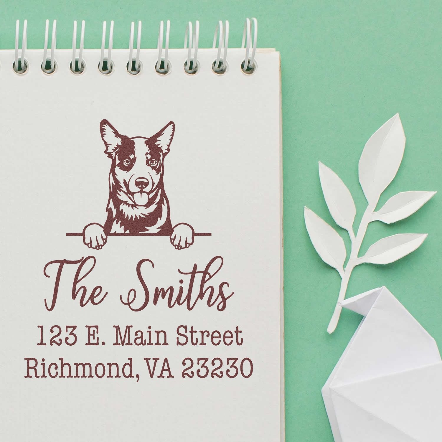 Slim Pre-Inked Australian Cattle Customized Return Address Rubber Stamp