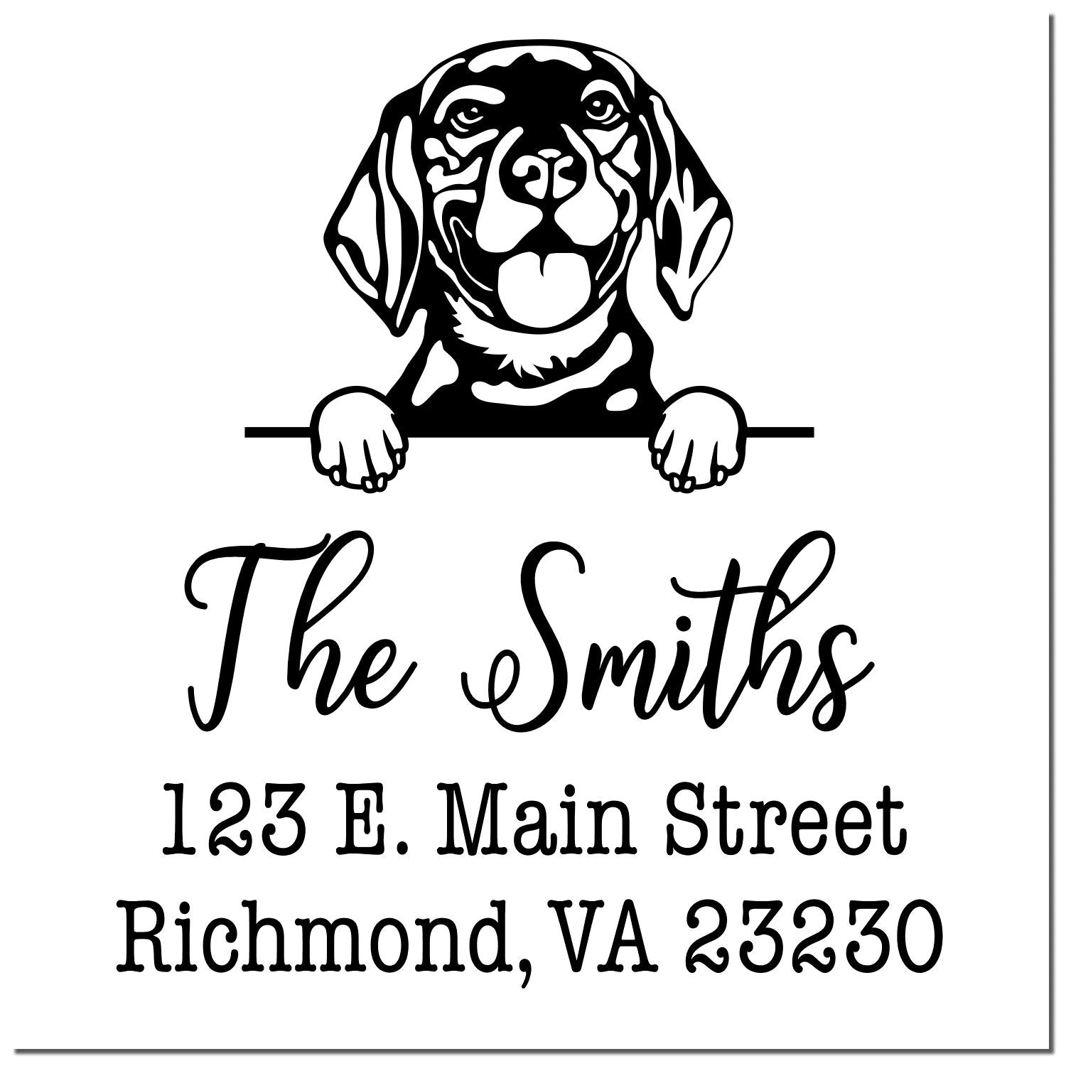 Slim Pre-Inked Beagle Customized Custom Return Address Stamp