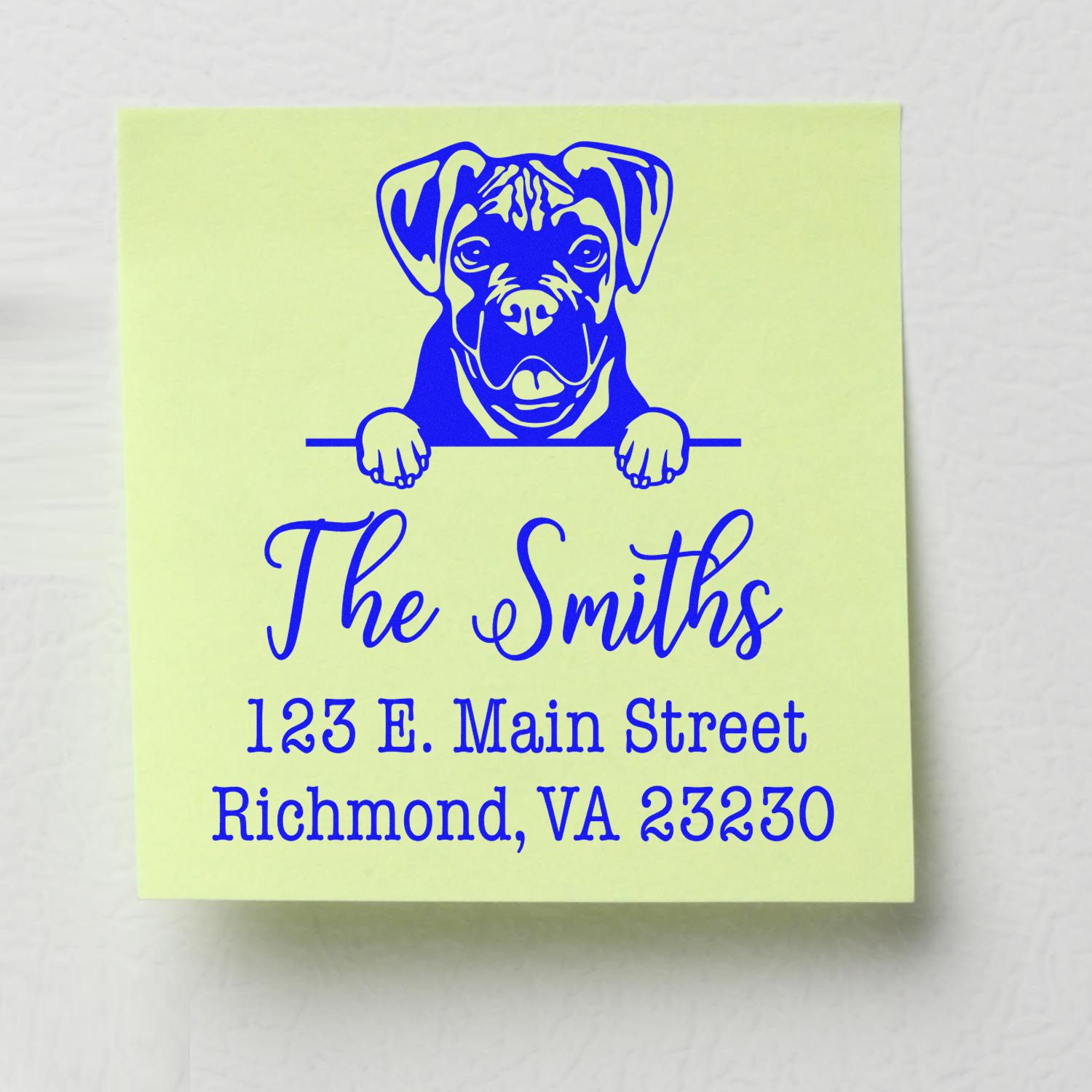 Wood Handle Boxer Customizable Custom Address Stamp for Envelopes