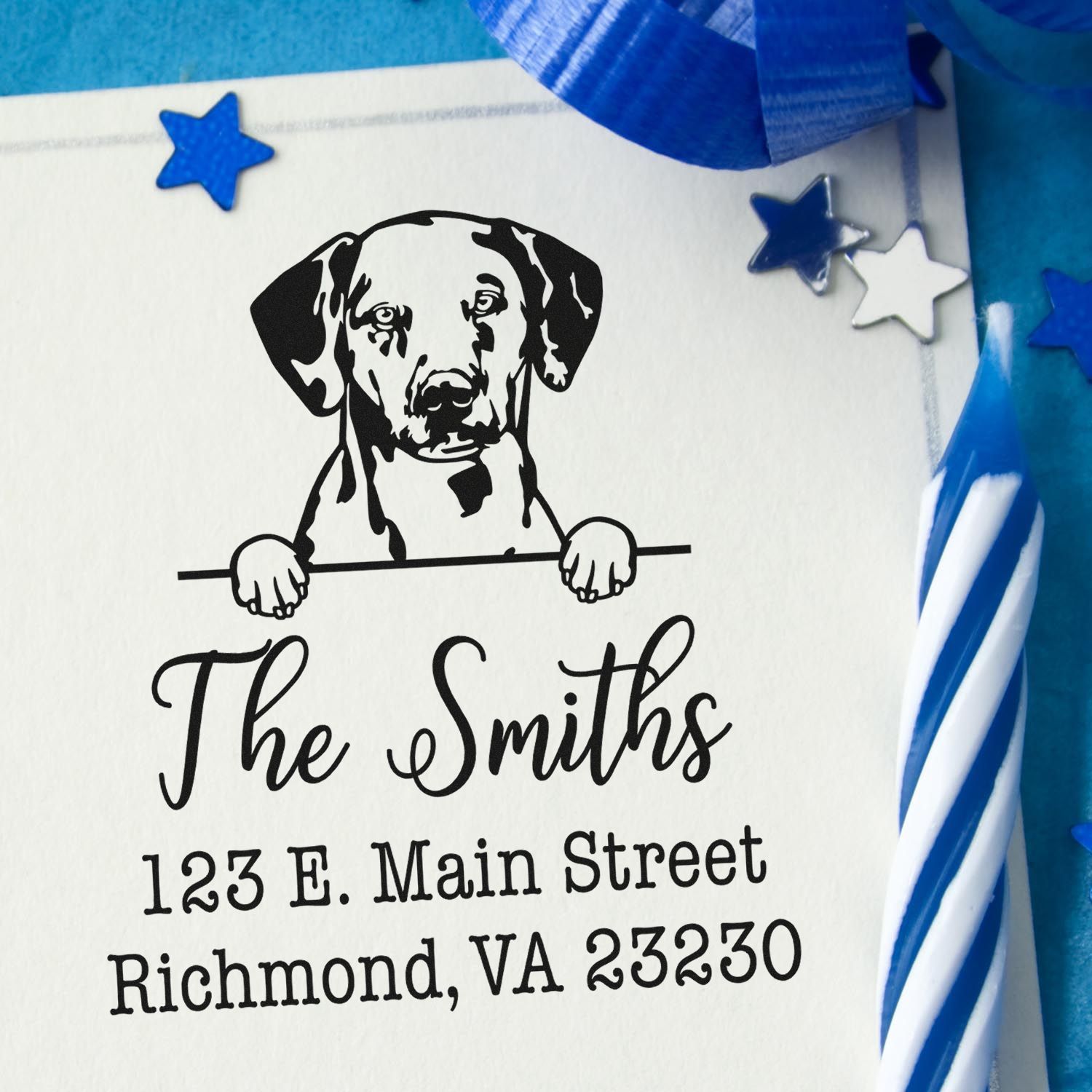 Self-Inking Dalmatian Dog Return Address Stamp for Envelopes