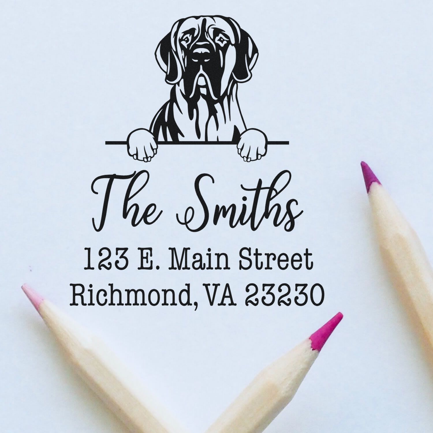 Self-Inking Great Dane Handcrafted Rubber Stamp