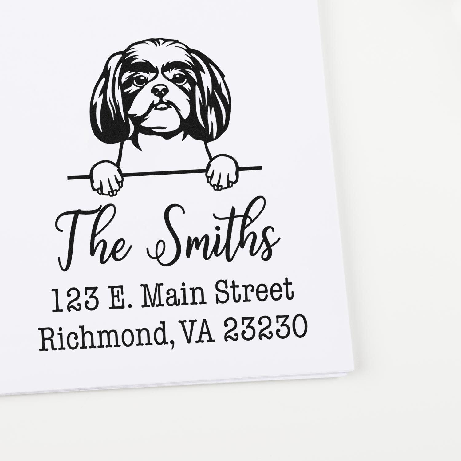 Self-Inking Shitzu Handcrafted Address Stamper