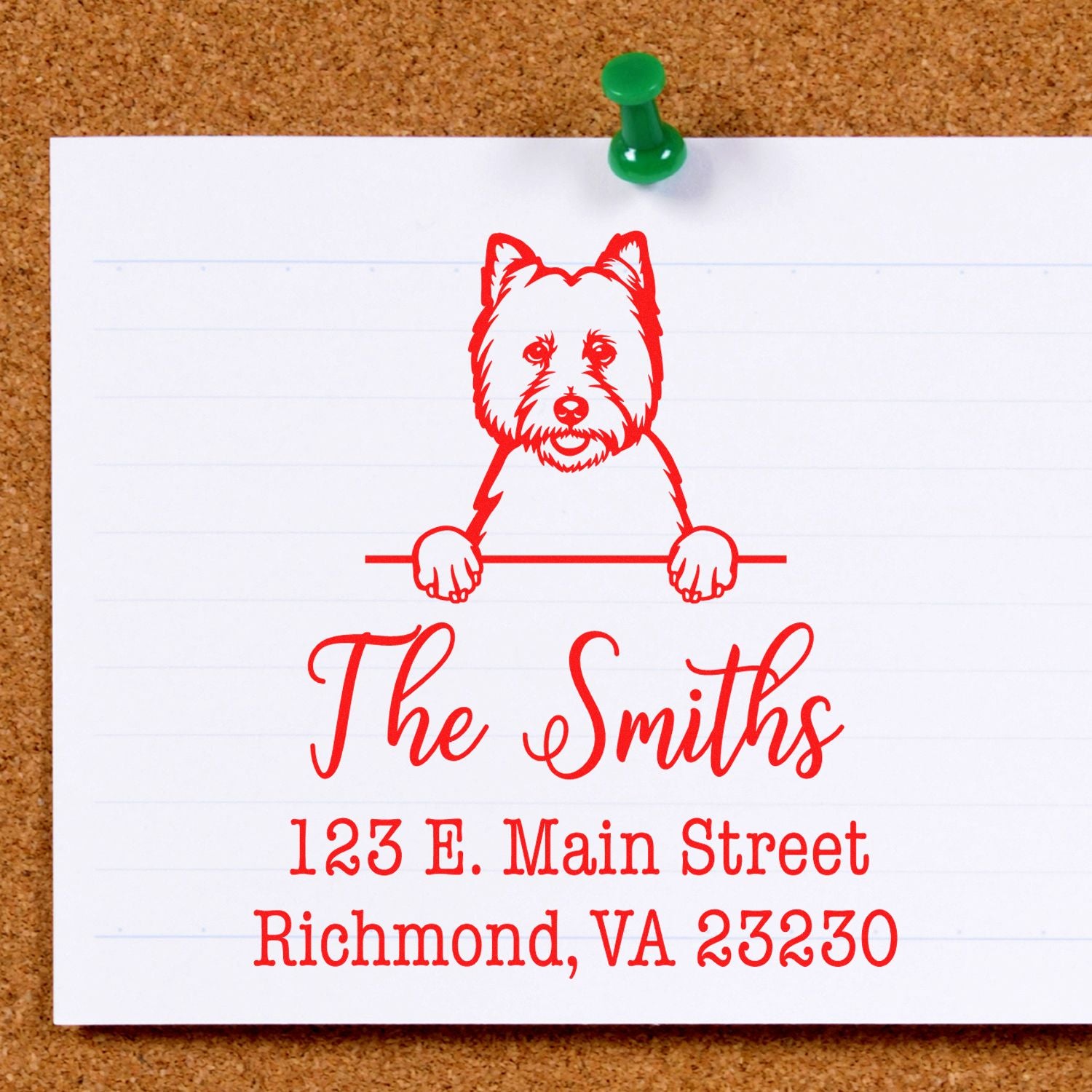 Self-Inking West Highland White Terrier Handcrafted Custom Return Address Stamp for Envelopes