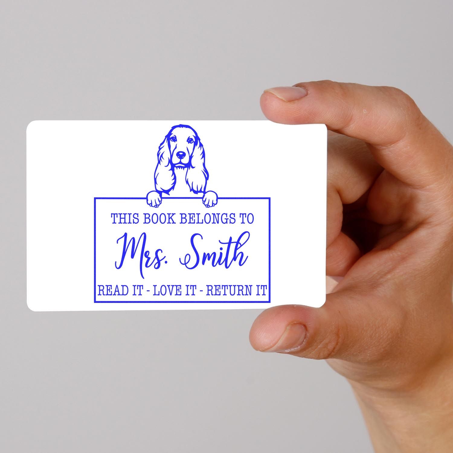 Cocker Spaniel Customizable Pet Bookplate? Stamp