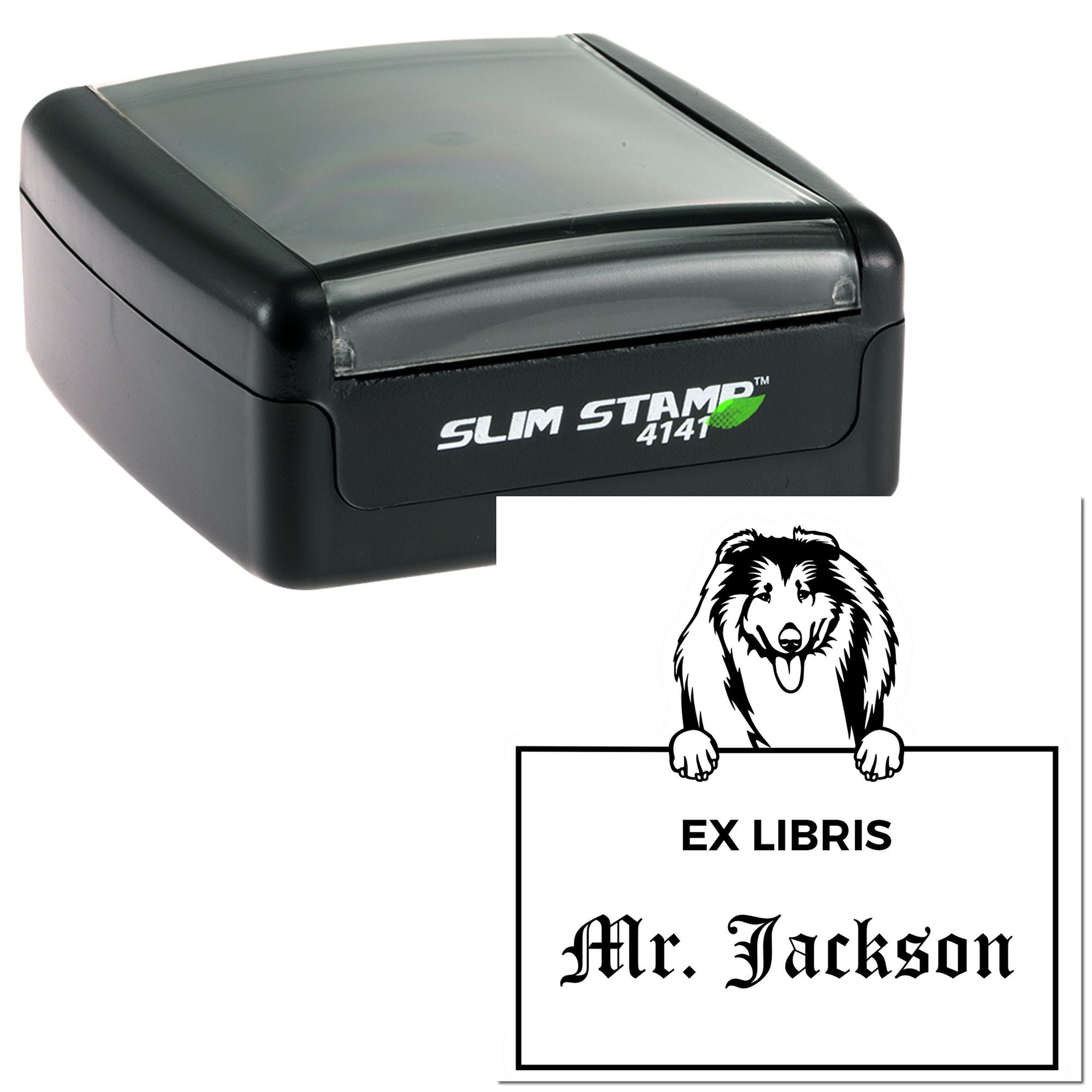 Collies Custom Ex Libris Library Book Stamper - Engineer Seal Stamps