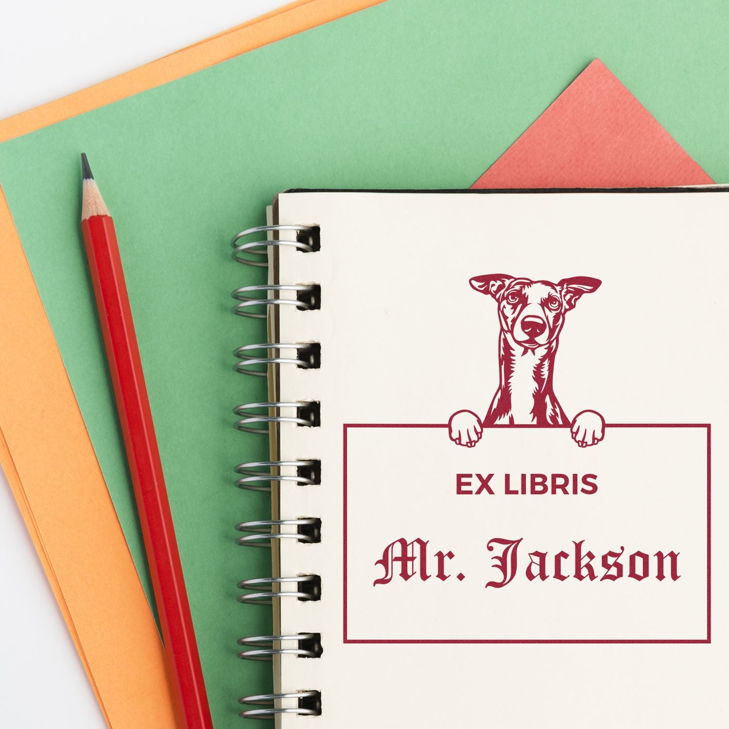 Whippet Custom Ex Libris Custom Book Stamper