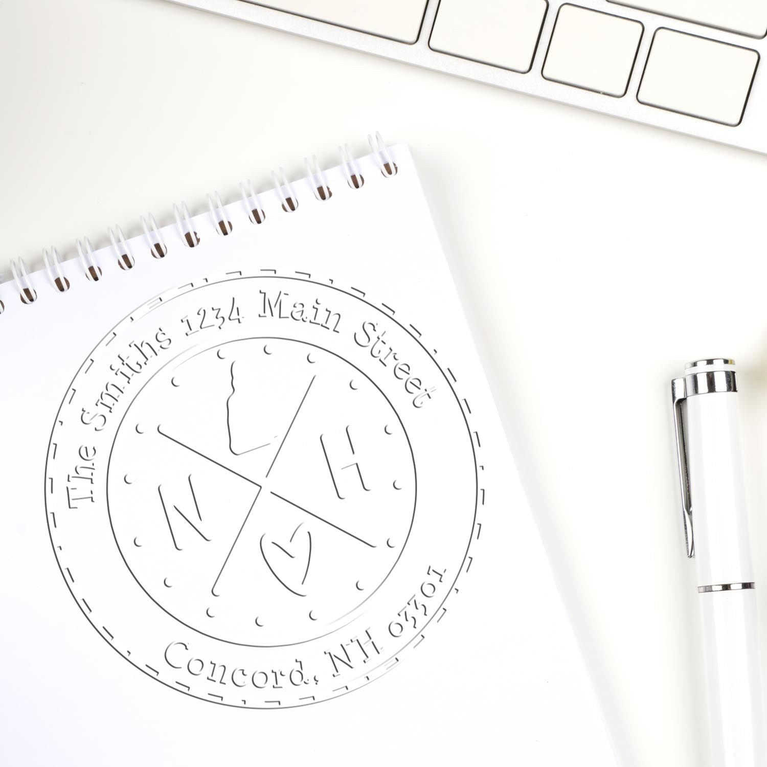 NH State Cross Custom Mailing Seal - Engineer Seal Stamps