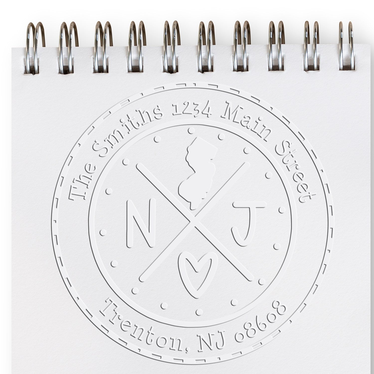 State Cross Hybrid Customizable Return Address Stamp Embosser for New Jersey