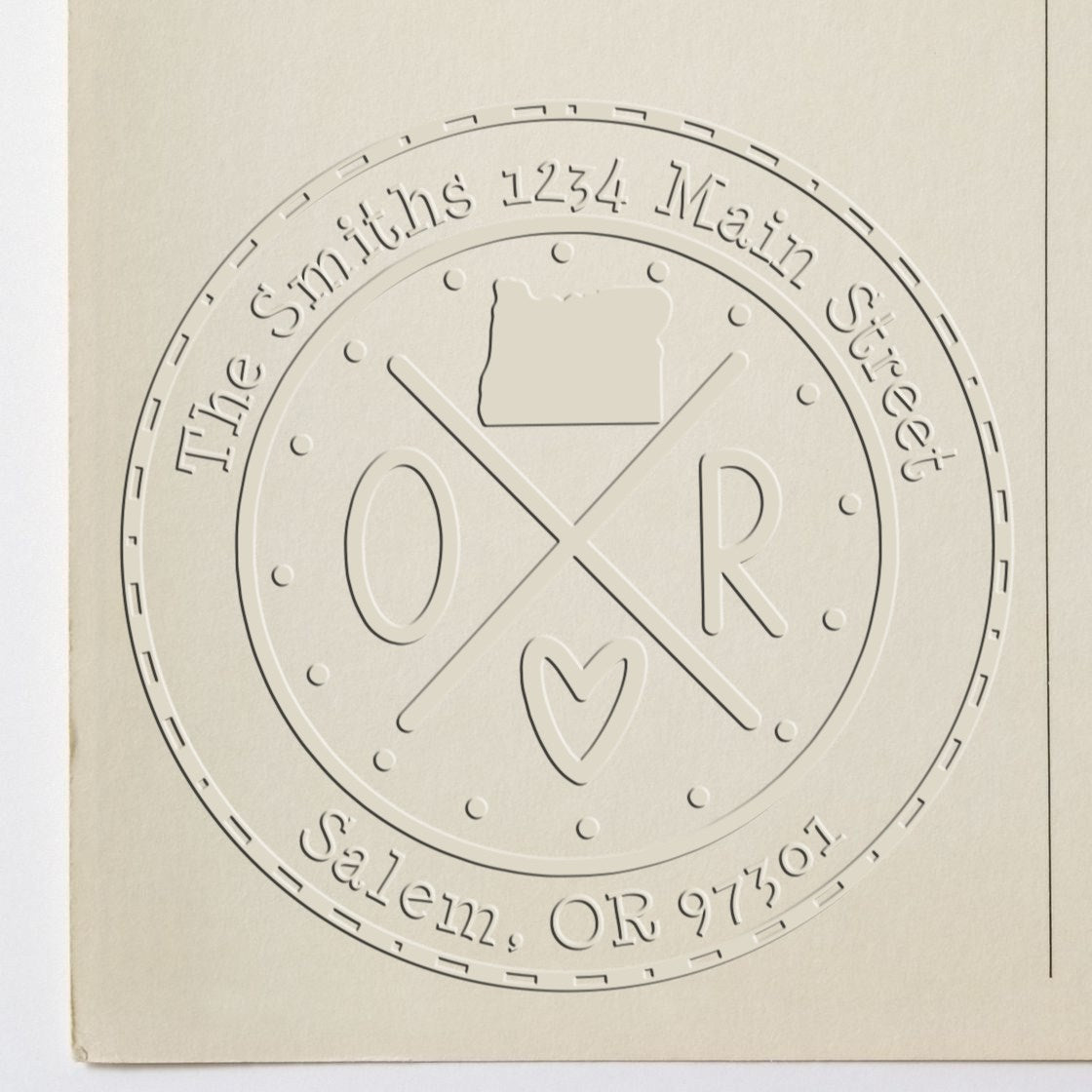 State Cross Hybrid Customizable Return Address Seal for Oregon