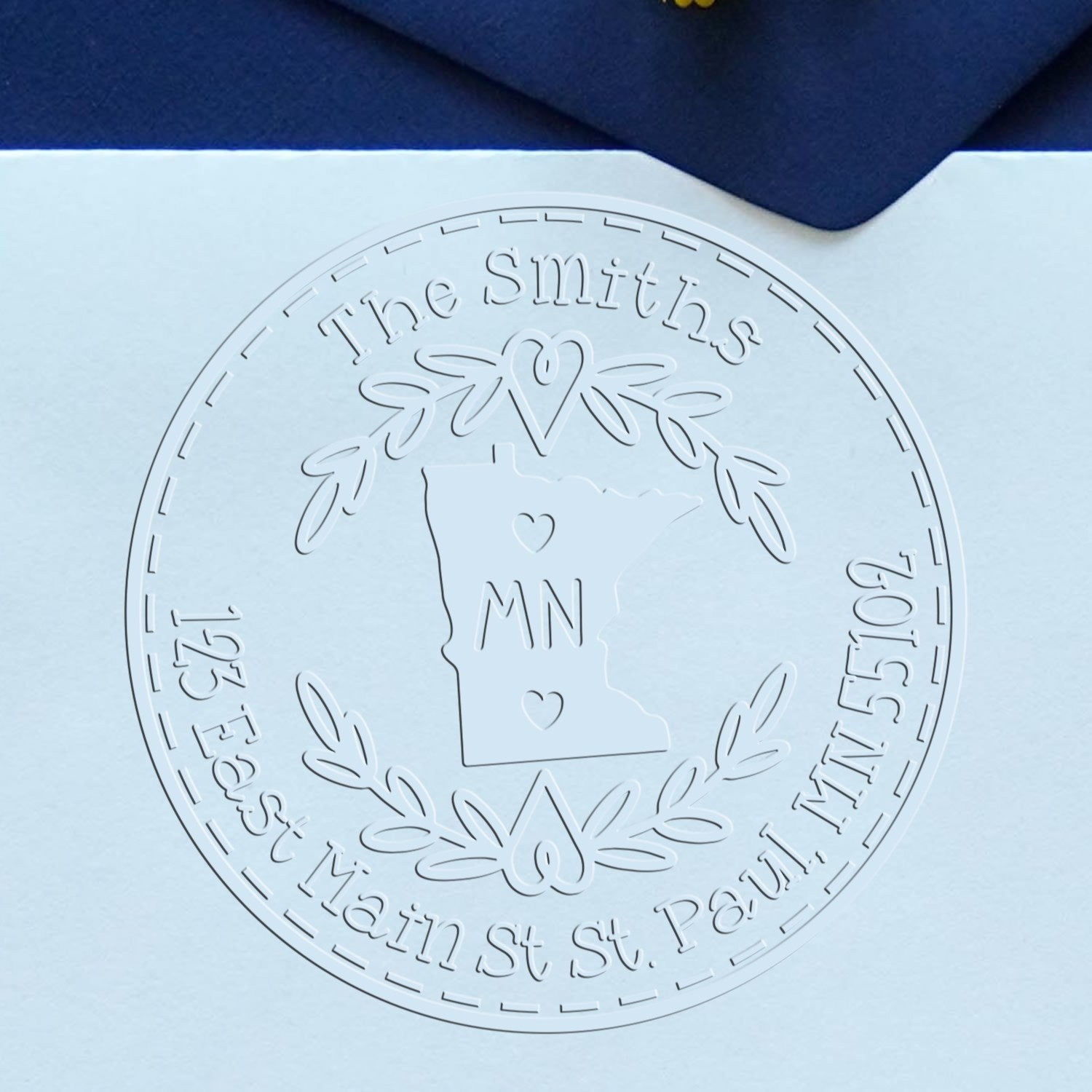 Soft Seal Personalized Mail Address Embosser Seal Stamp for MN