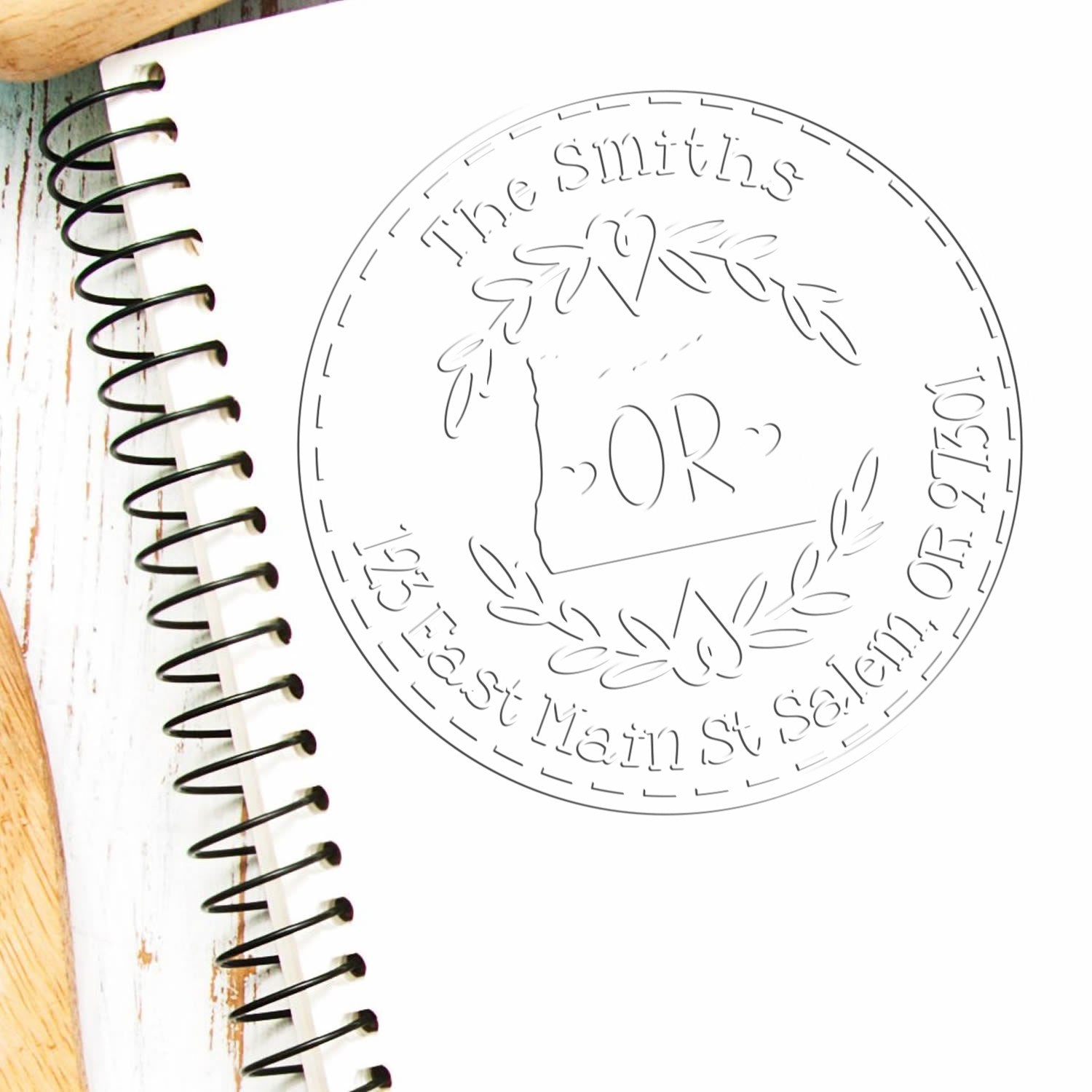 Soft Seal Personalized Name and Address Seal Stamp for OR