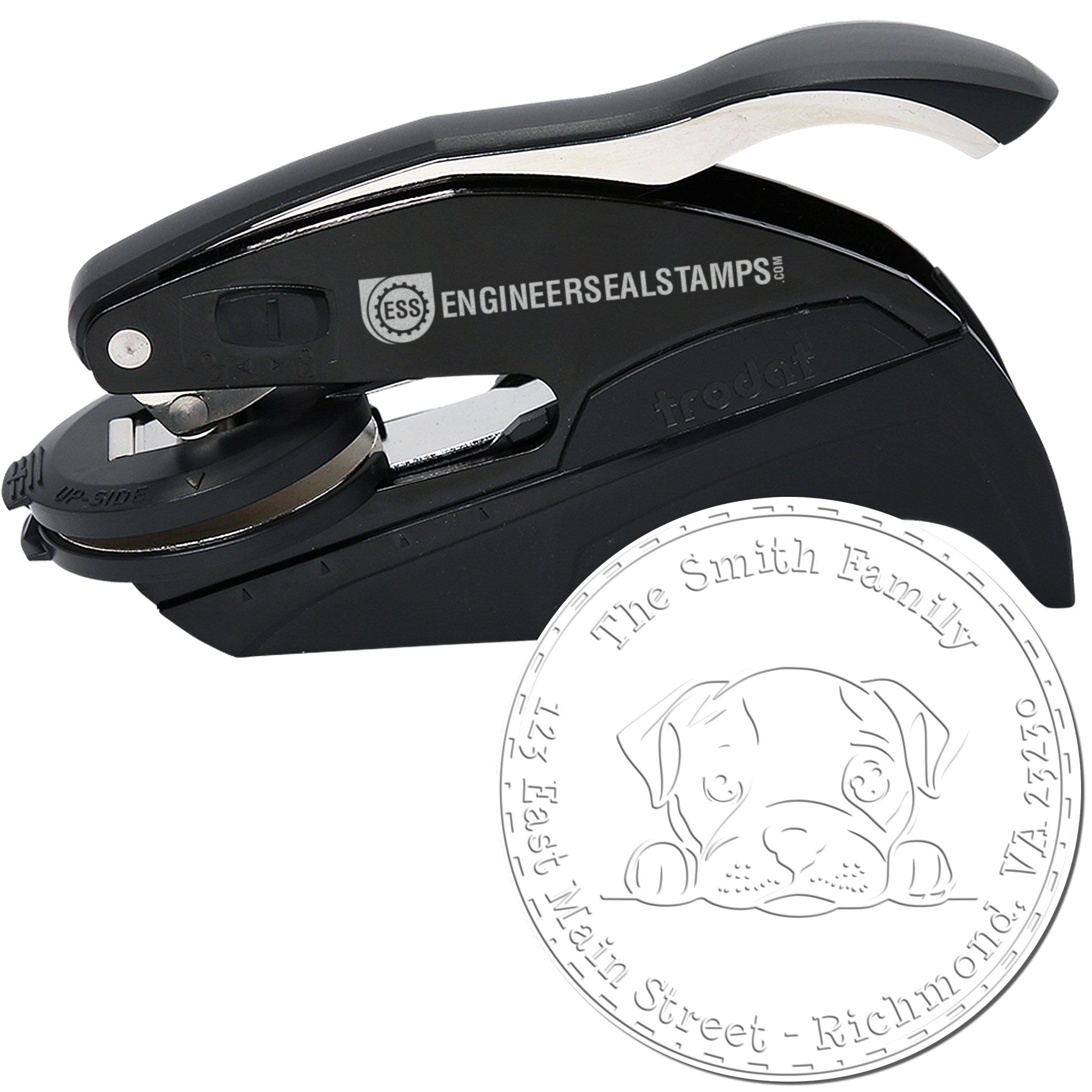 Hybrid American Staffordshire Terrier Easy-To-Use Address Seal Embosser