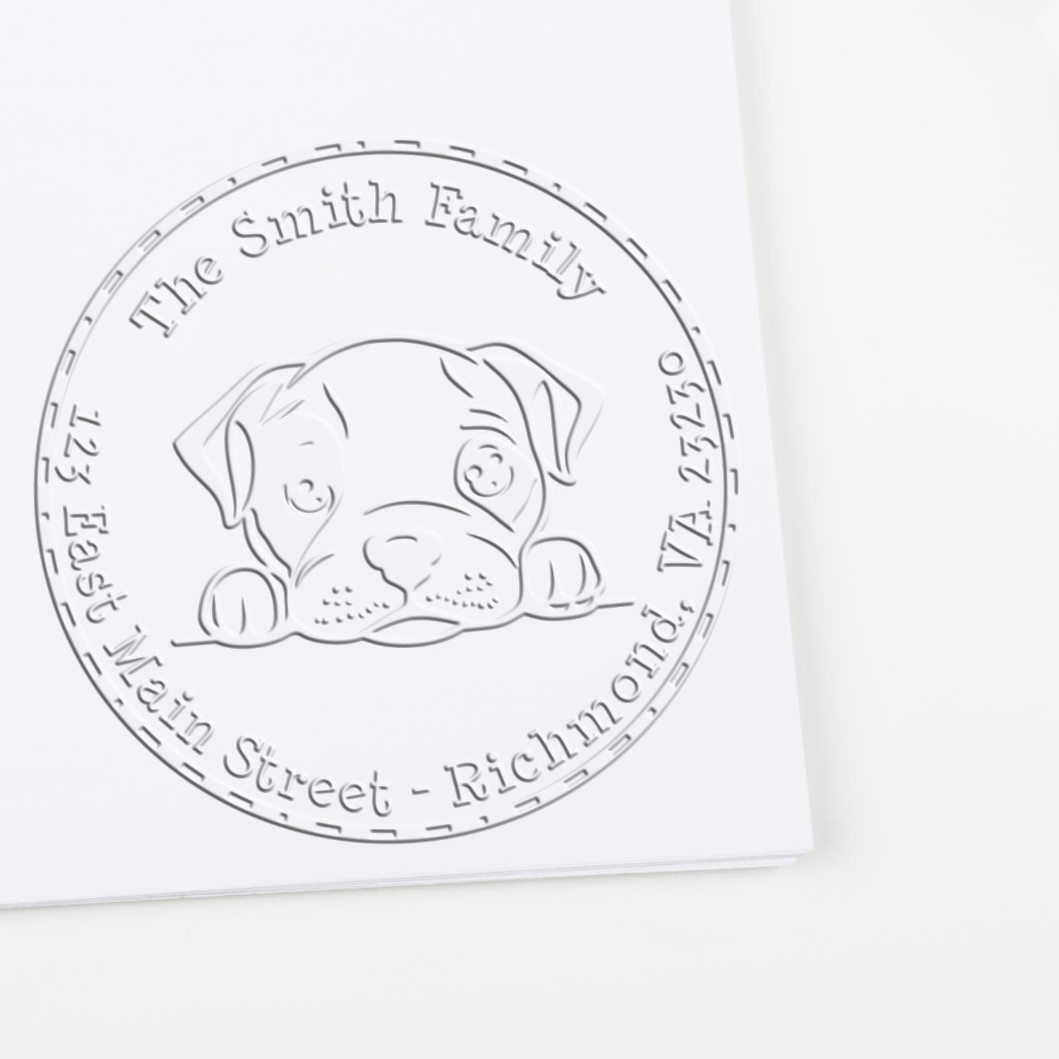 Soft American Staffordshire Terrier Customized Return Address Seal Embosser