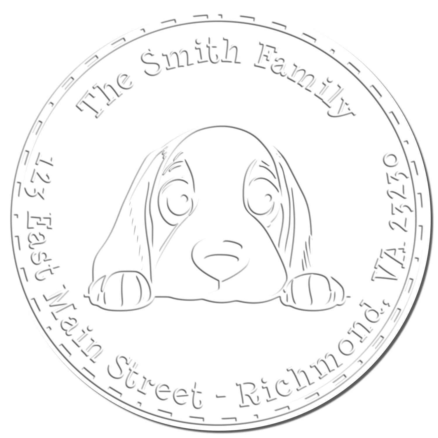 Soft Basset Hound Customized Mailing Seal Embosser