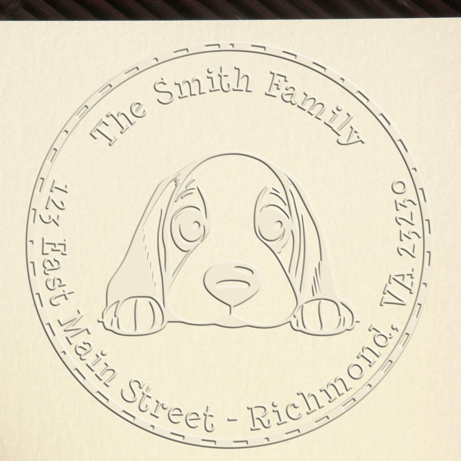 Soft Basset Hound Customized Mailing Seal Embosser