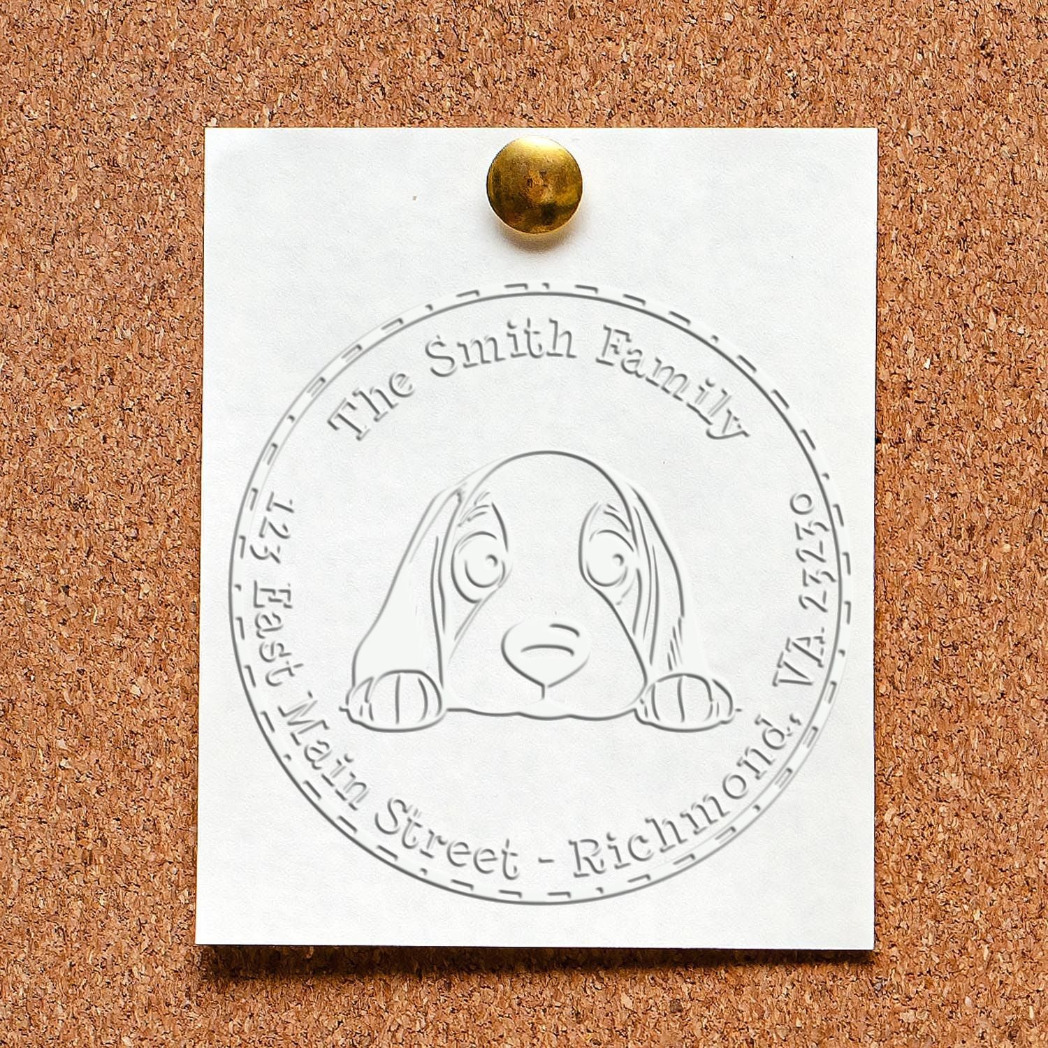 Soft Basset Hound Customized Mailing Seal Embosser