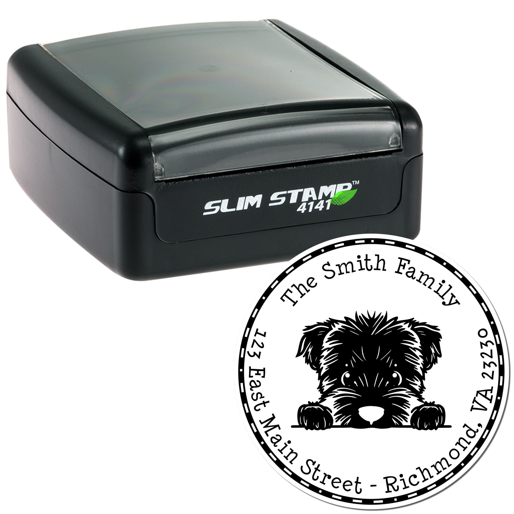 Slim Bouvier Des Flandres Personalized Address Stamp