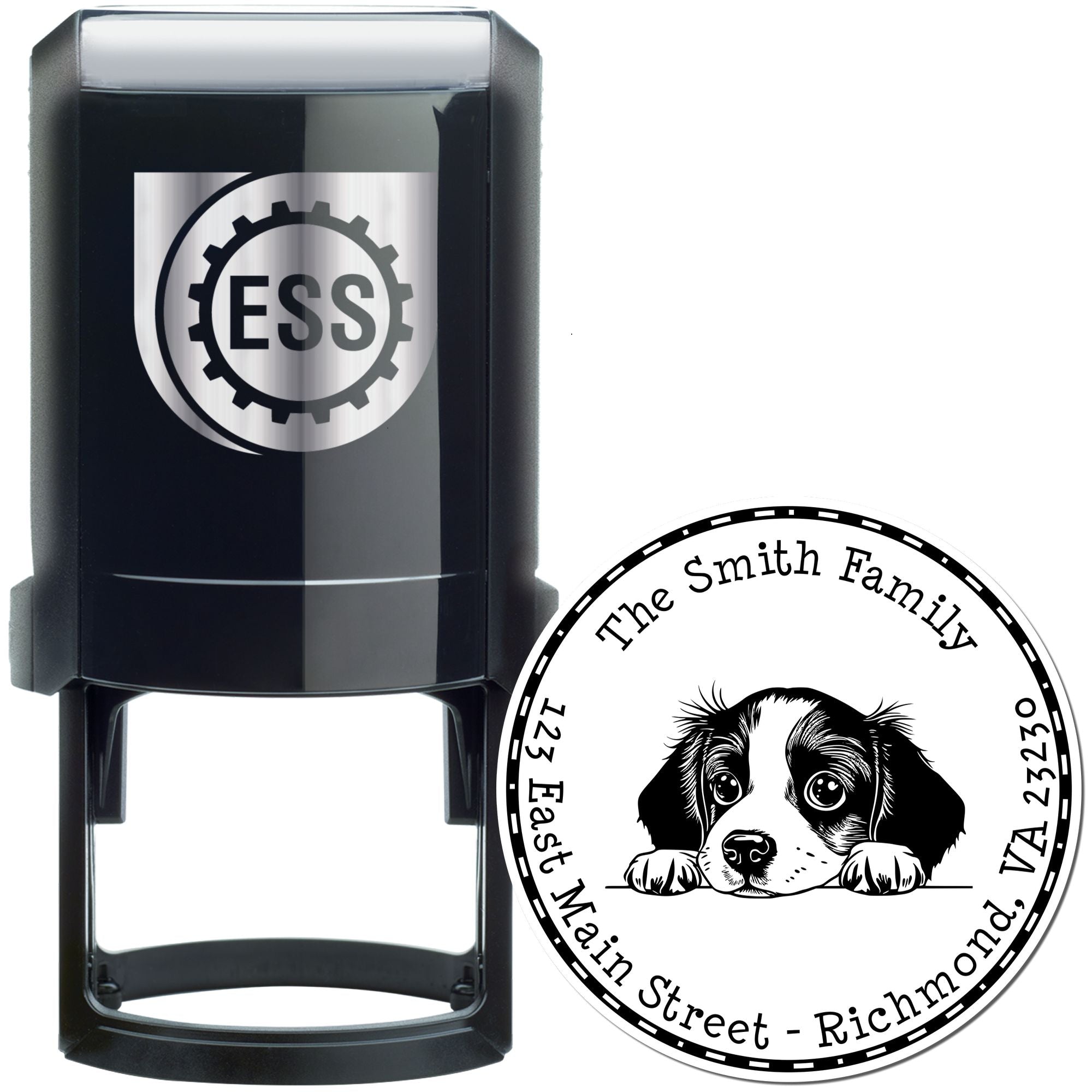 Round Self-Inking Brittany Custom Return Address Stamp