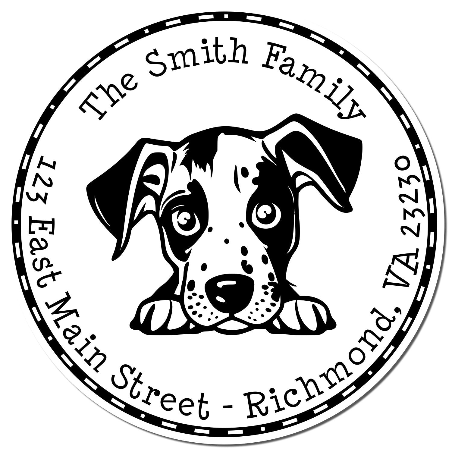 Slim Catahoula Personalized High-Quality Address Stamp