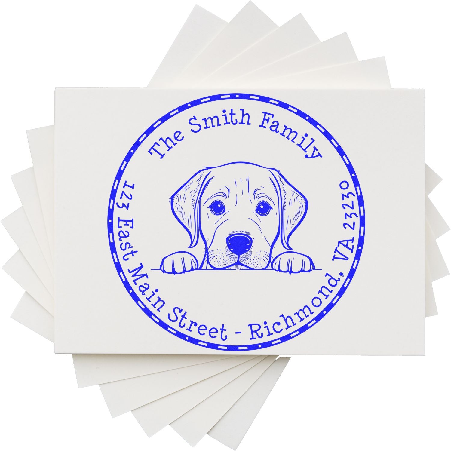 Slim Labrador Retriever Custom Home Address Stamp