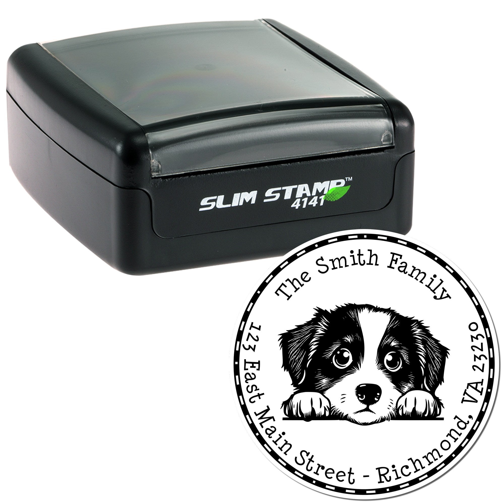 Slim Miniature American Shepherd Custom Stamp