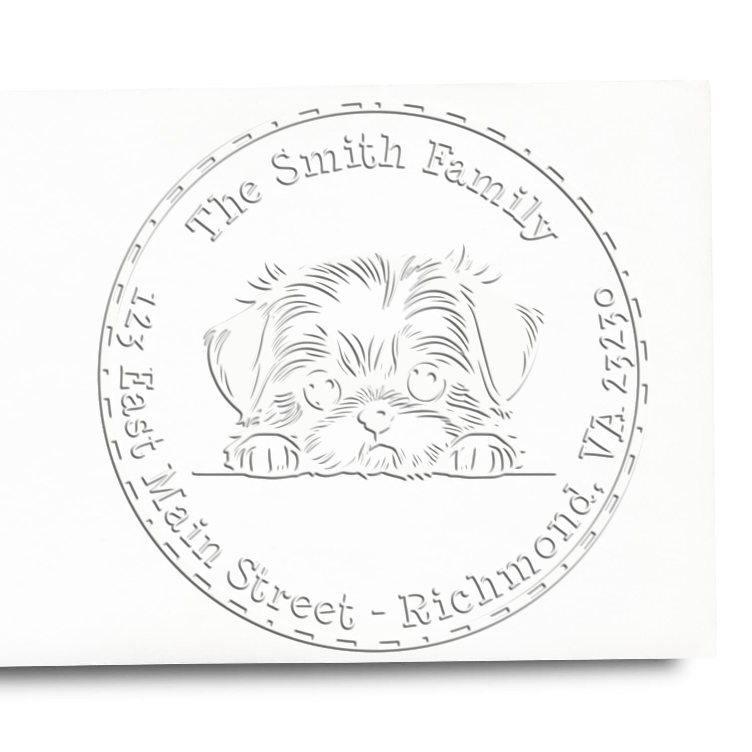 Soft Shih Tzu Personalized Custom Return Address Embosser