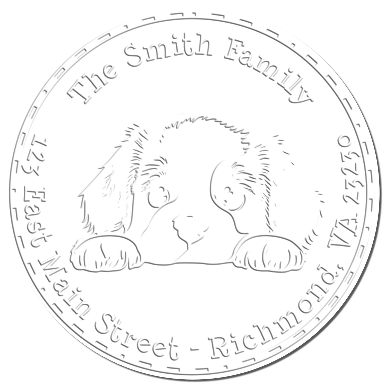 Soft St Bernard Personalized Name and Address Seal Embosser