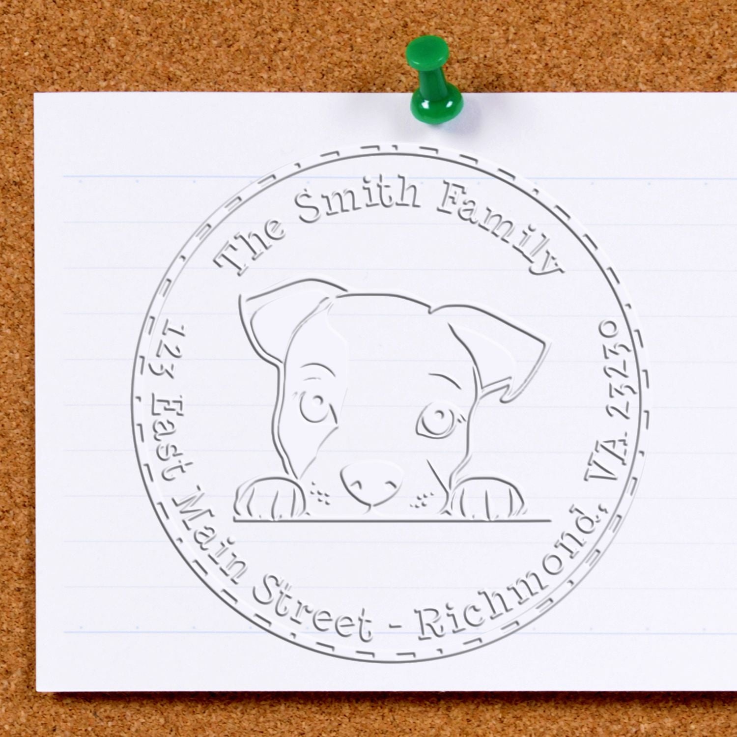 Soft Staffordshire Bull Terrier Personalized Easy-To-Use Address Embosser