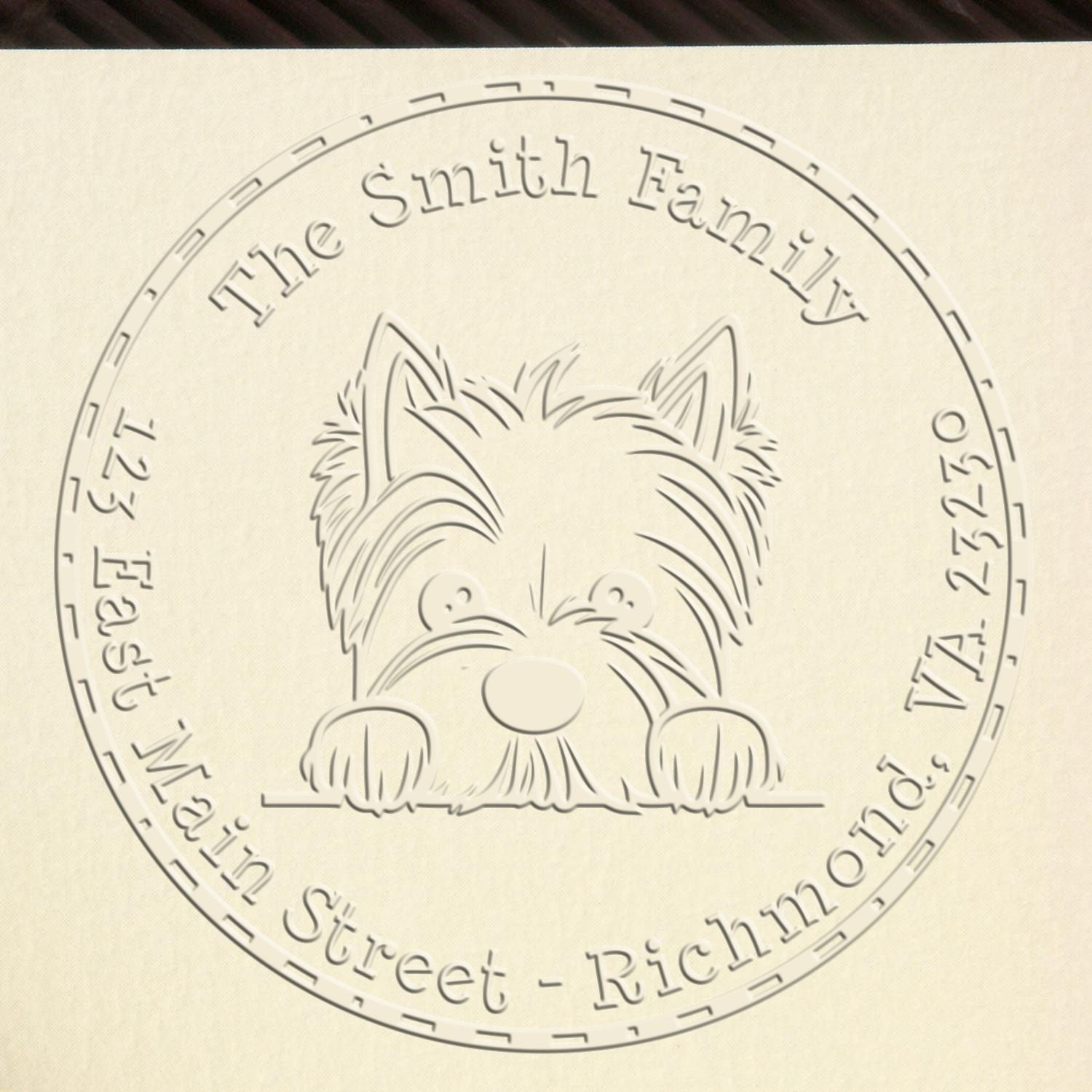 West Highland White Terrier Return Address Seal Desk Embosser