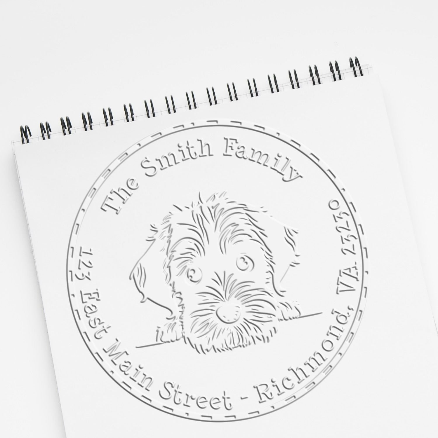 Soft Wirehaired Pointing Griffon Personalized Mailing Embosser