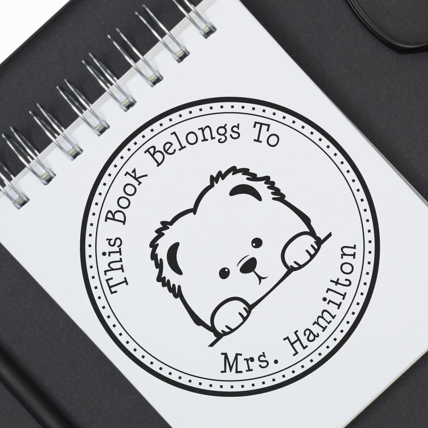 Self-Inking Chow Chow Customized Book Collection Stamp