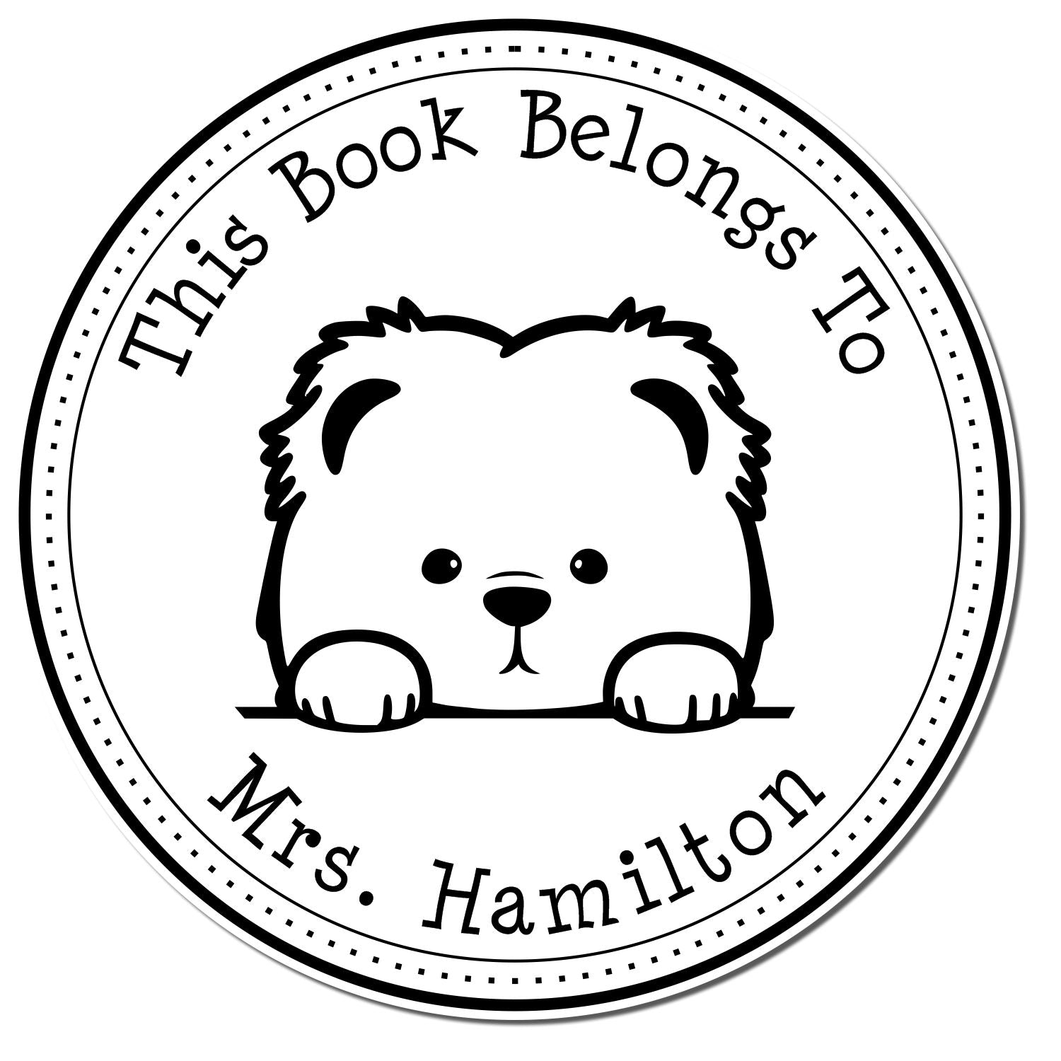 Self-Inking Chow Chow Customized Book Collection Stamp