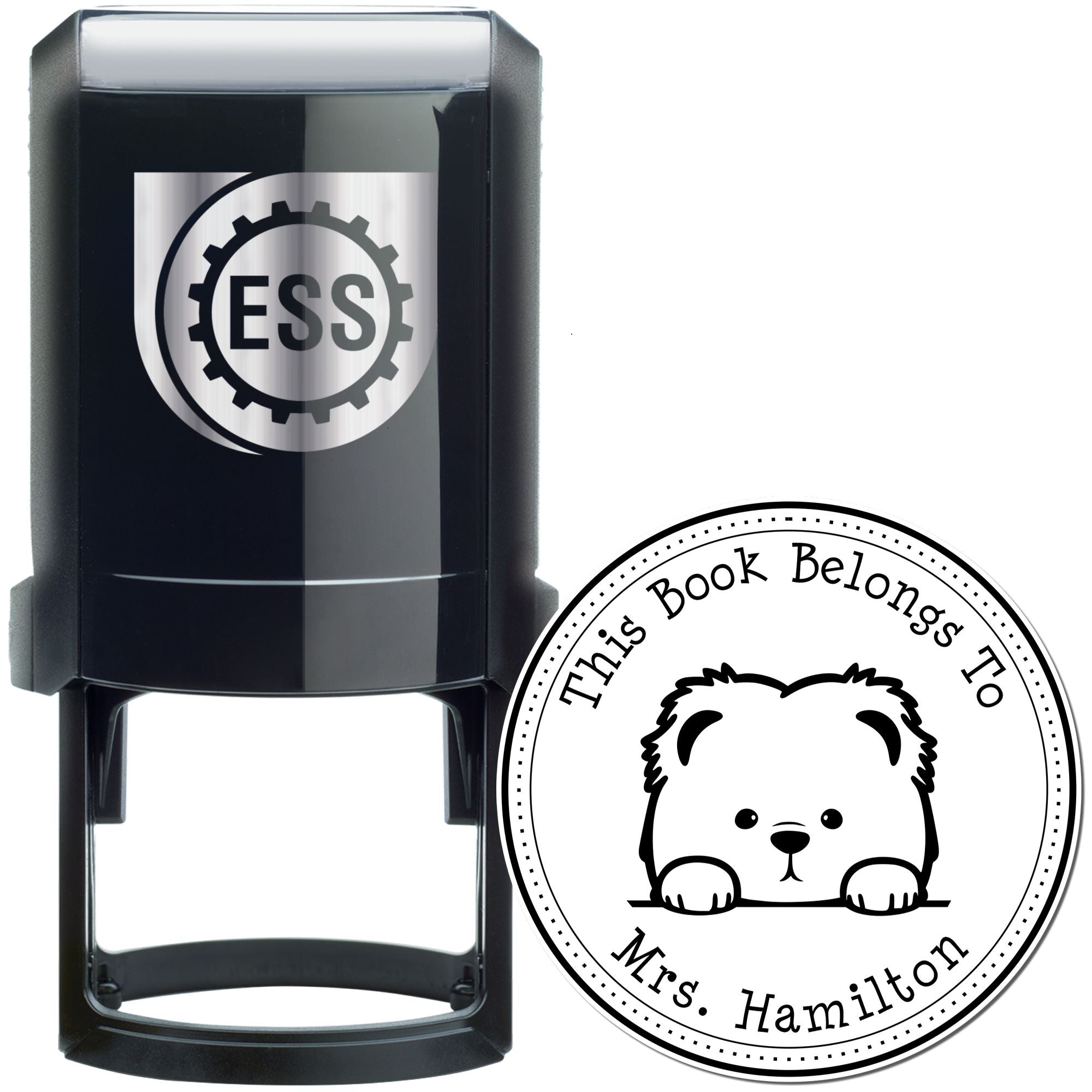 Self-Inking Chow Chow Customized Book Collection Stamp