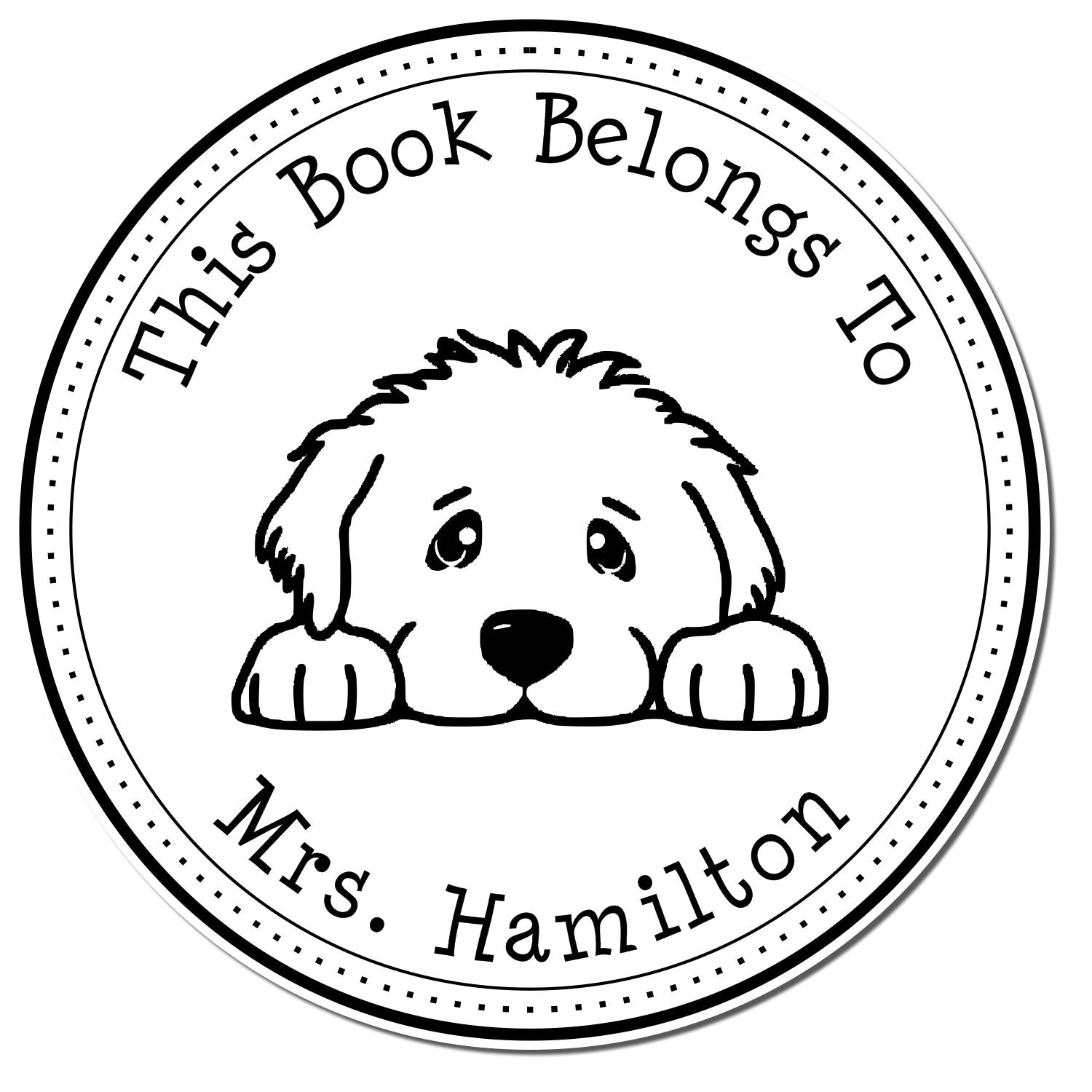 Greater Swiss Mountain Dog Customized Book Label Stamper - Engineer Seal Stamps