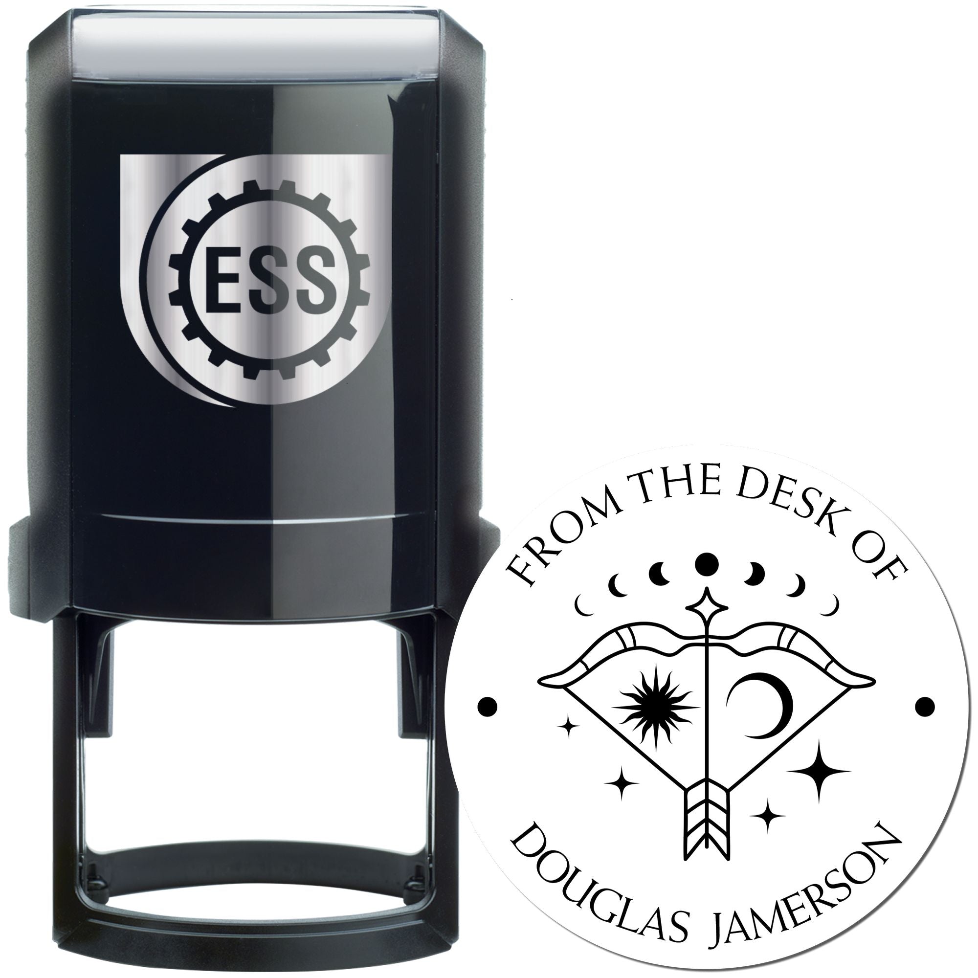 Self-Inking Sagittarius Bow and Arrow Custom Made Read It Love It Stamper - Engineer Seal Stamps