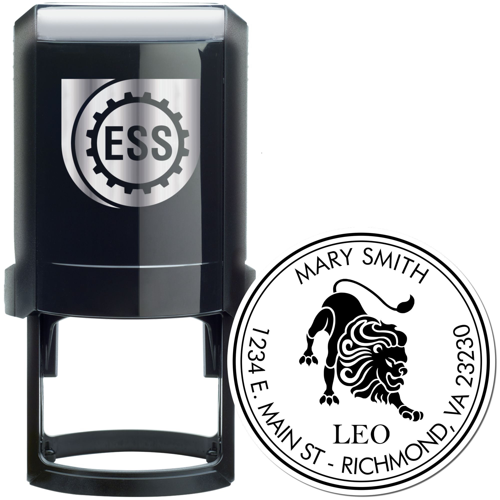 Self-Inking Pouncing Leo Custom Mail Stamp - Engineer Seal Stamps