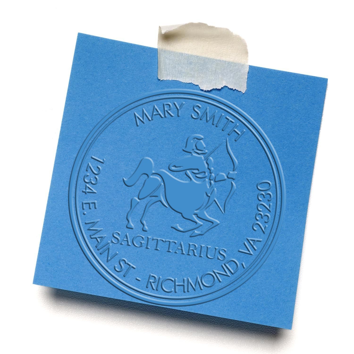 Soft Quick Sagittarius Personalized Mailing Embossing Seal