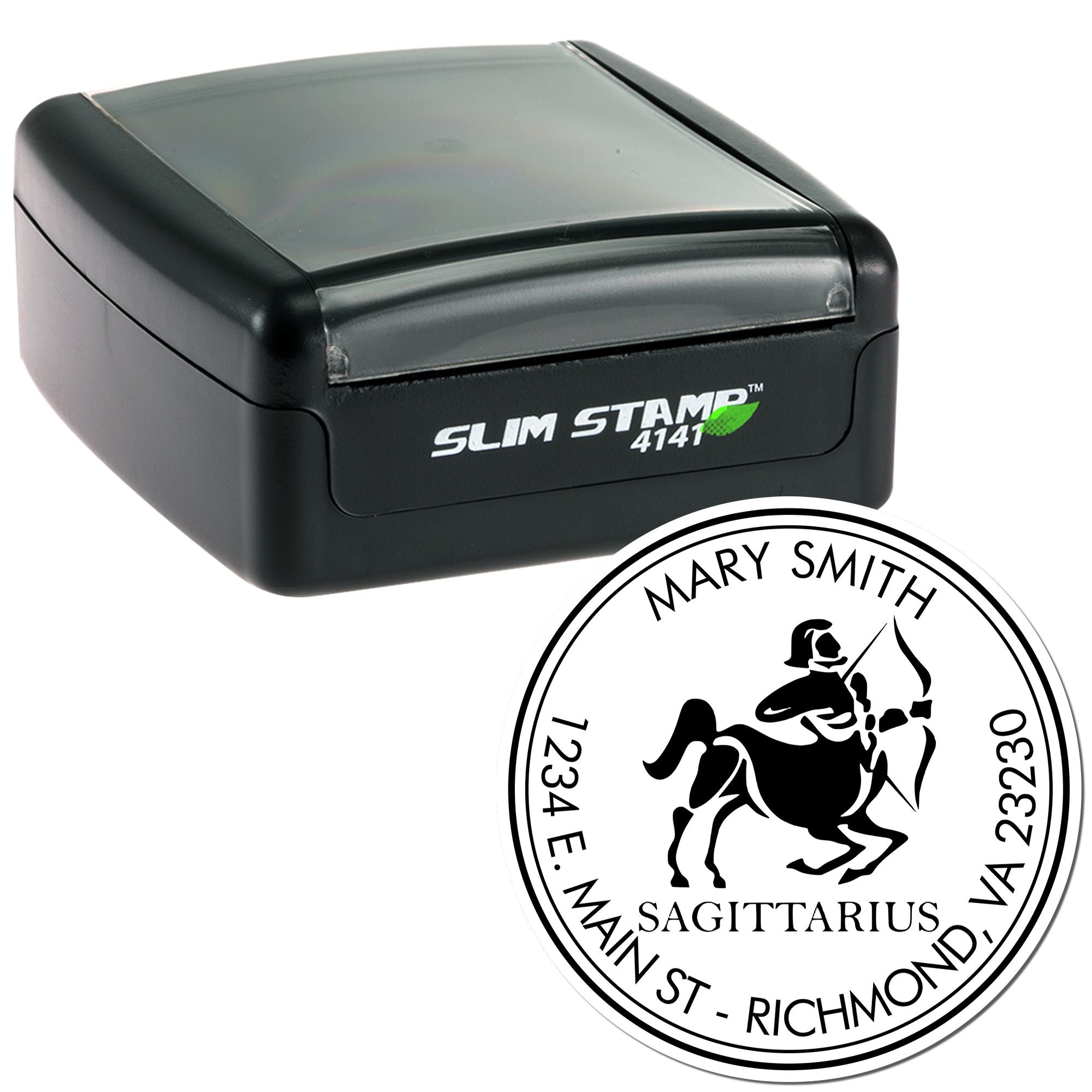 Portable Pre-Inked Quick Sagittarius Customized Address Stamp - Engineer Seal Stamps