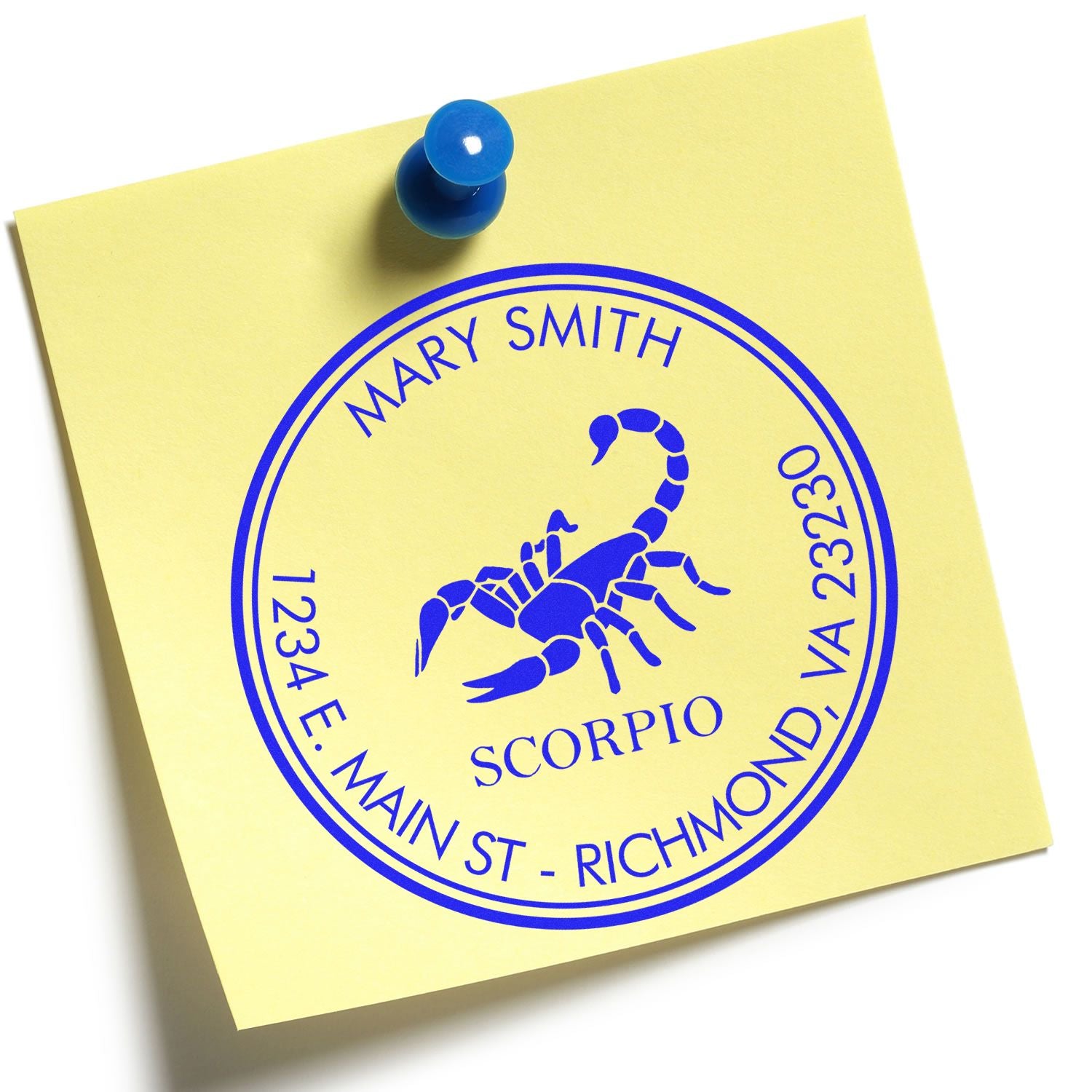 Wood Handle Fierce Scorpio Custom Made Mail Stamp - Engineer Seal Stamps