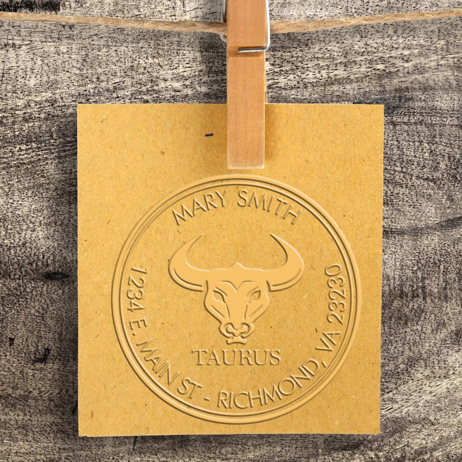 Desk Solid Taurus Customized Home Embossed Stamp - Engineer Seal Stamps