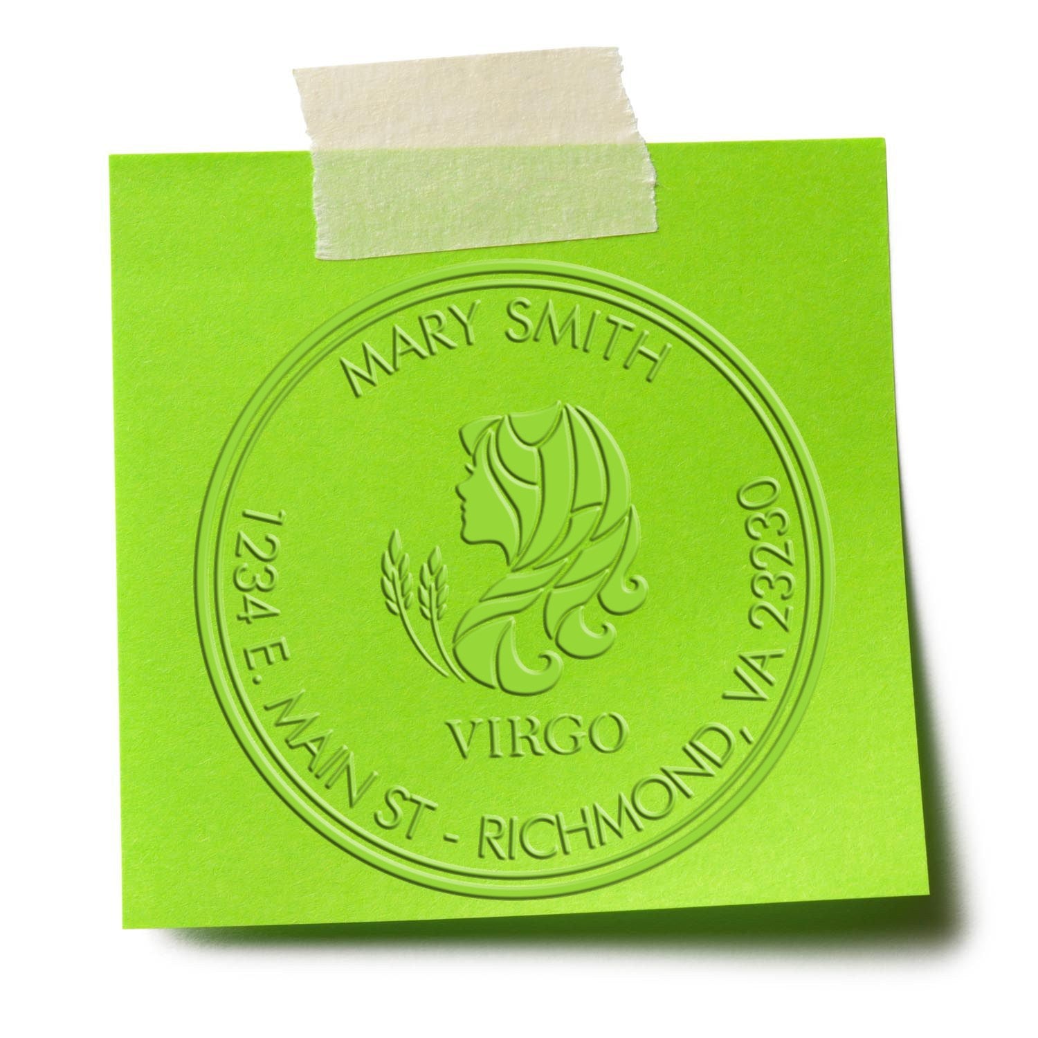 Soft Lovely Virgo Personalized Mailing Seal Press