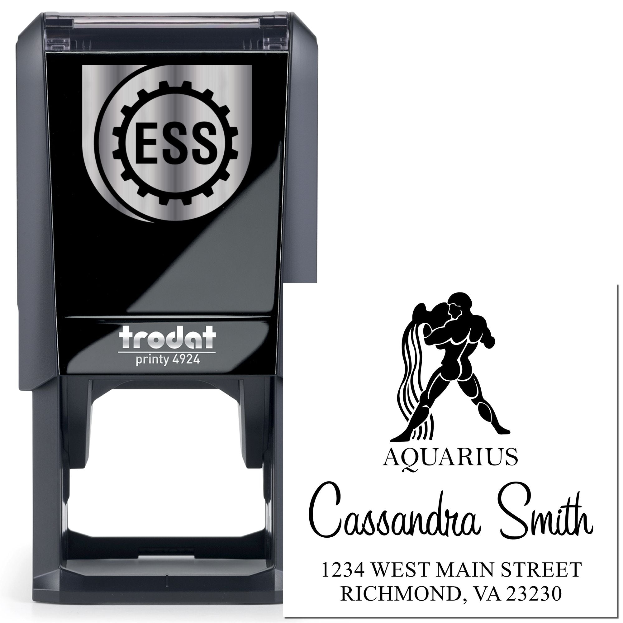 Celestial Innovative Aquarius Self-Inking Home Address Stamper - Engineer Seal Stamps