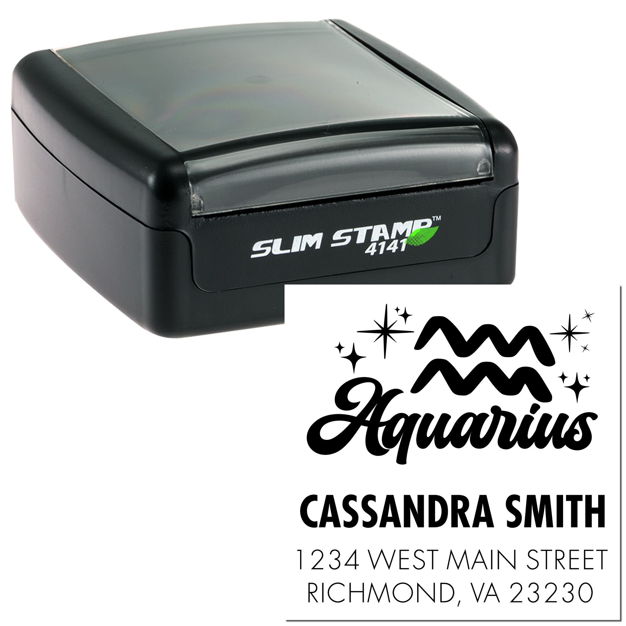 Independent Aquarius Zodiac Custom New Home Stamper - Engineer Seal Stamps