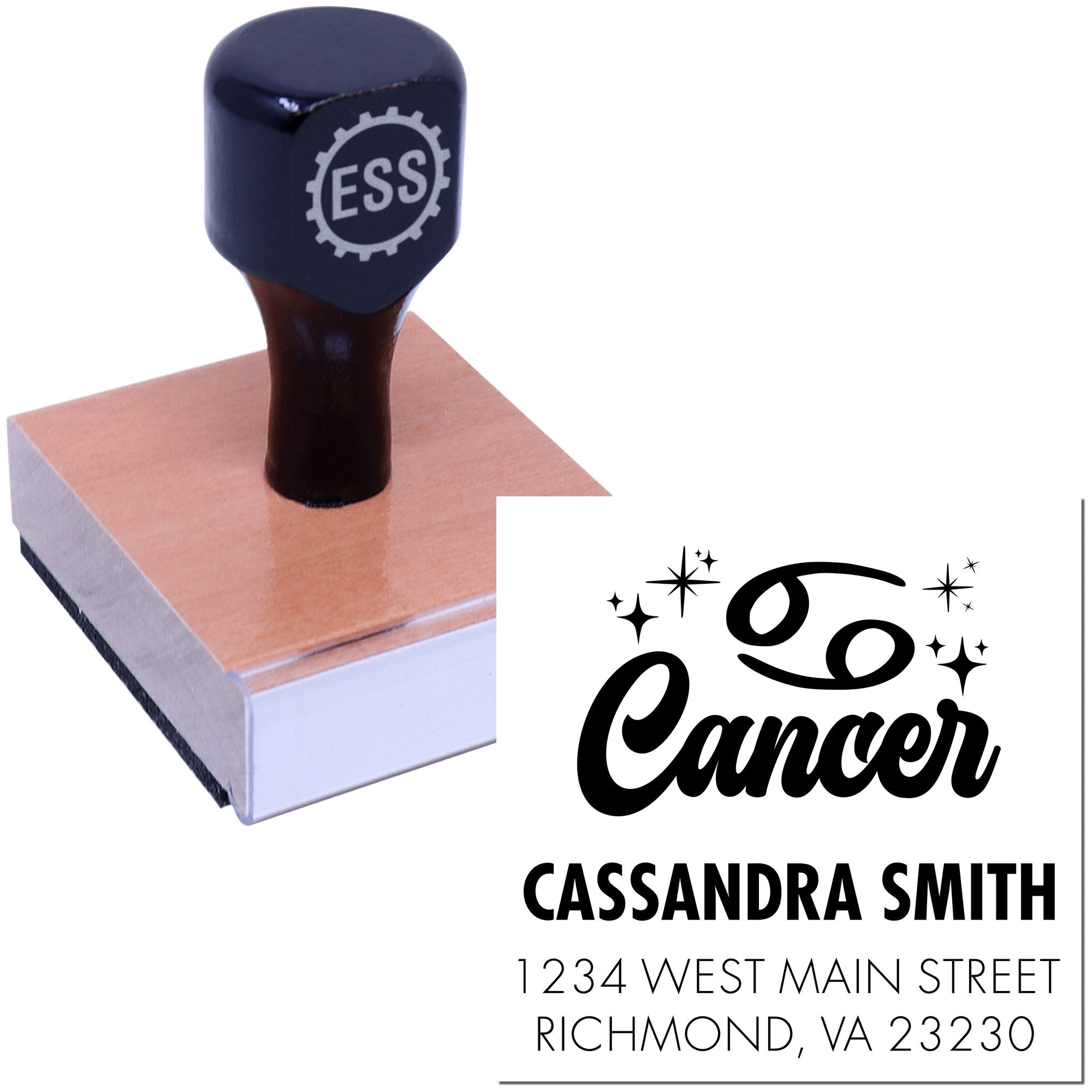 Celesital Sensitive Cancer Personalized Address Stamp