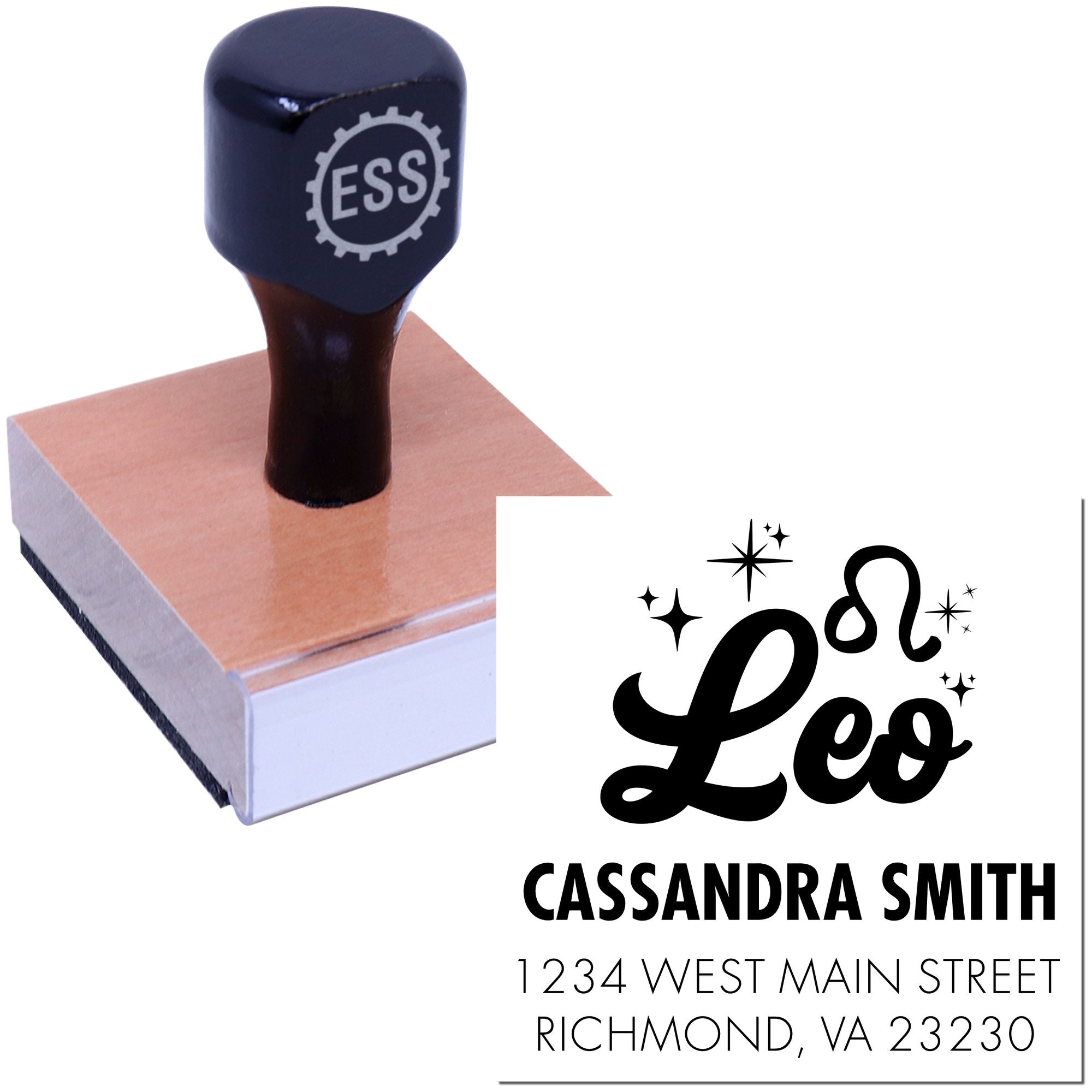 Celesital Charismatic Leo Personalized Name And Address Stamper
