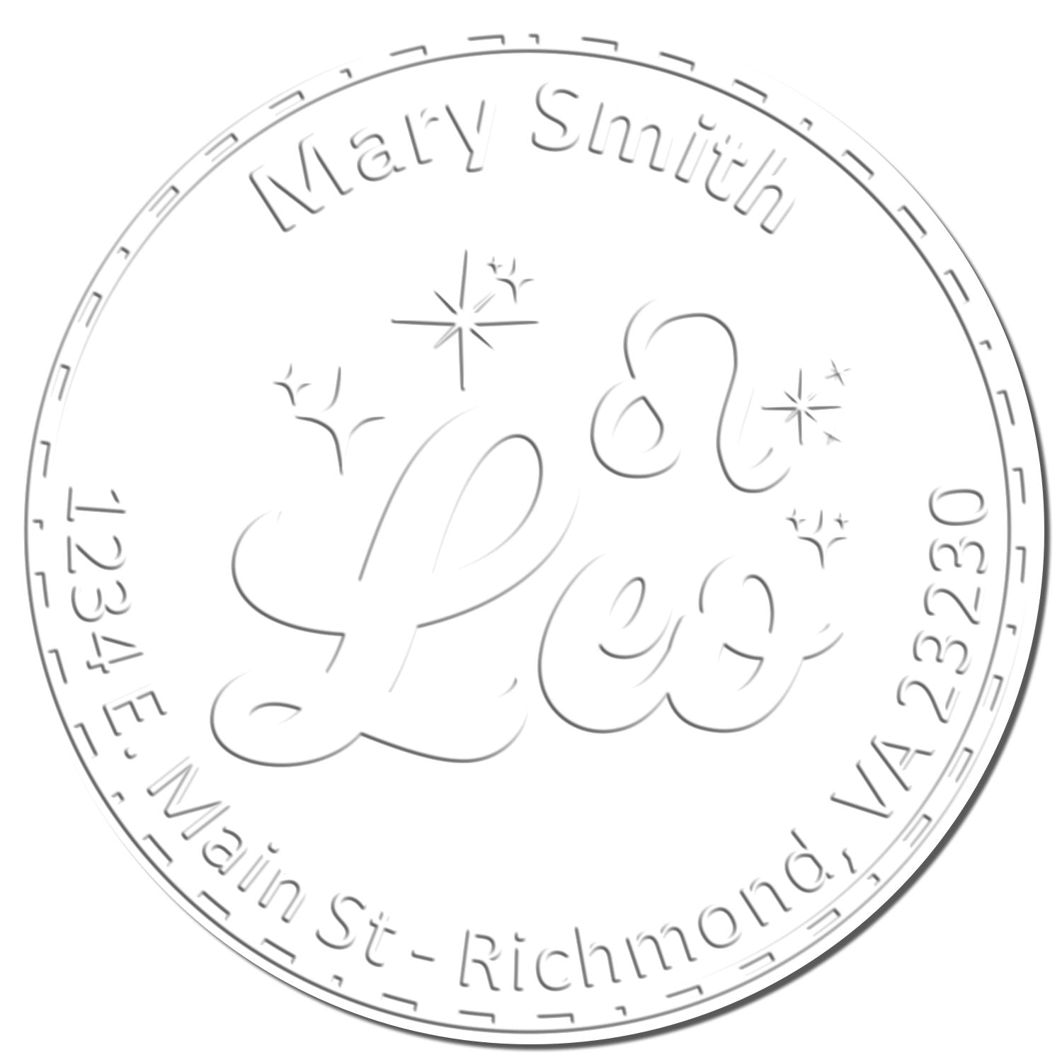 Soft Creative Leo Personalized Address Seal Press