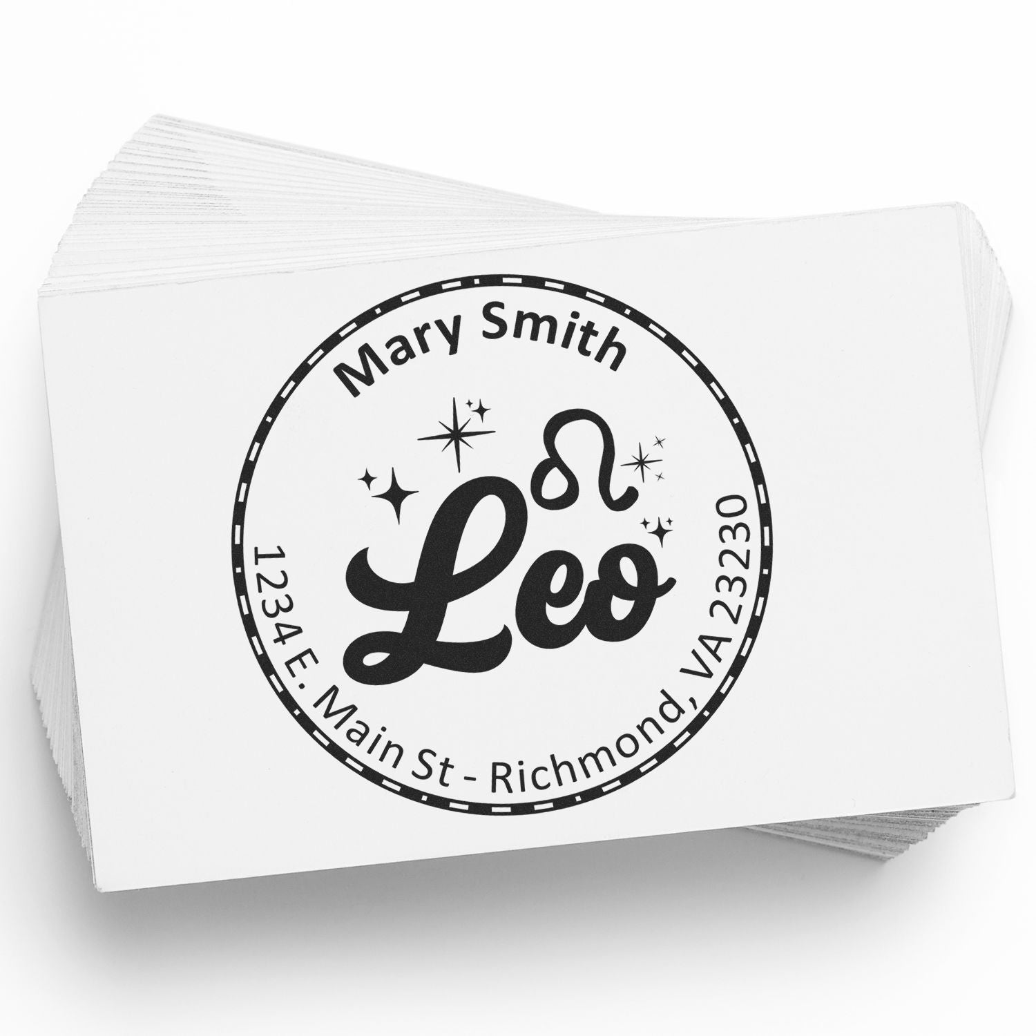 PSI Pre-Inked Creative Leo Custom Home Address Stamp - Engineer Seal Stamps