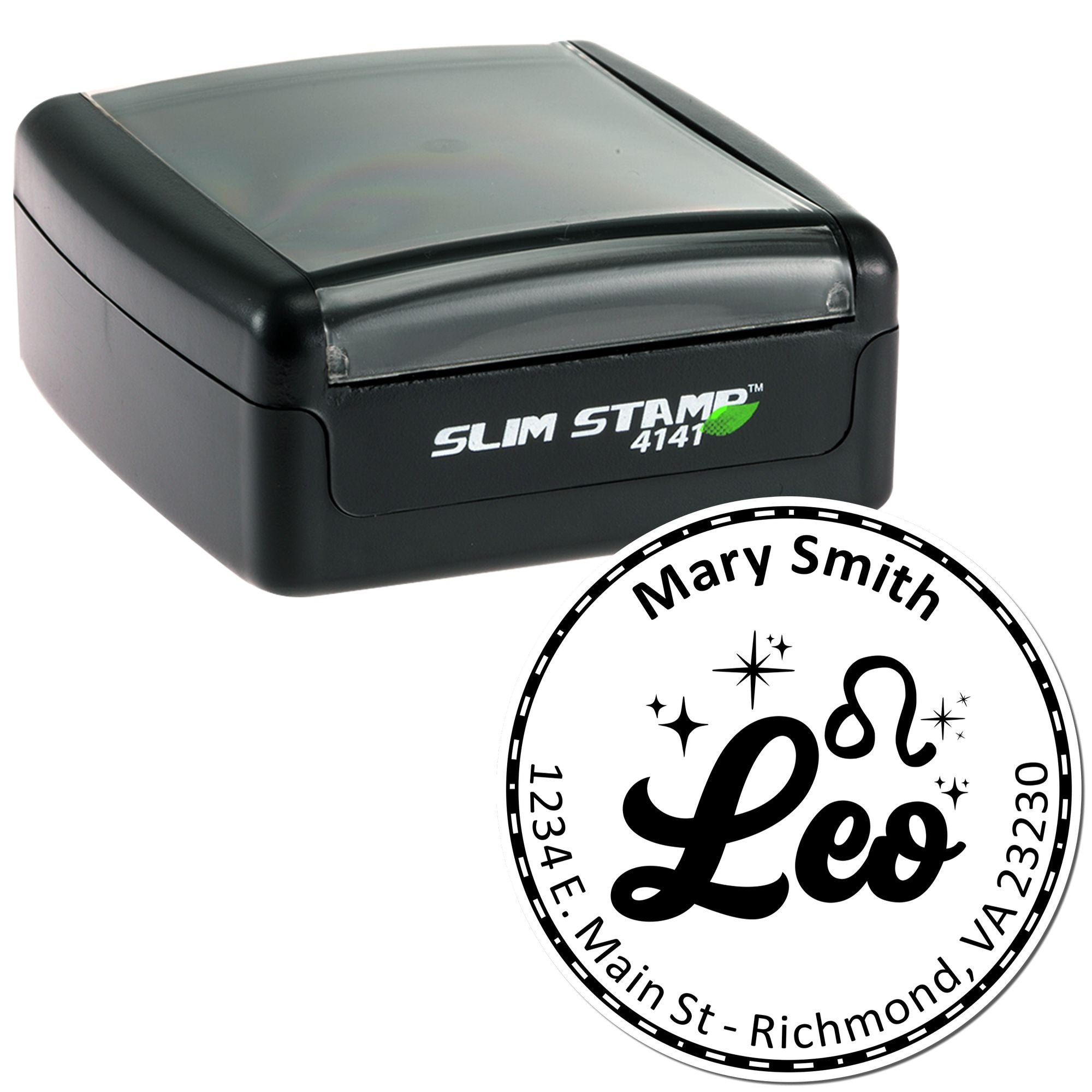 Portable Pre-Inked Creative Leo Custom Address Stamp - Engineer Seal Stamps