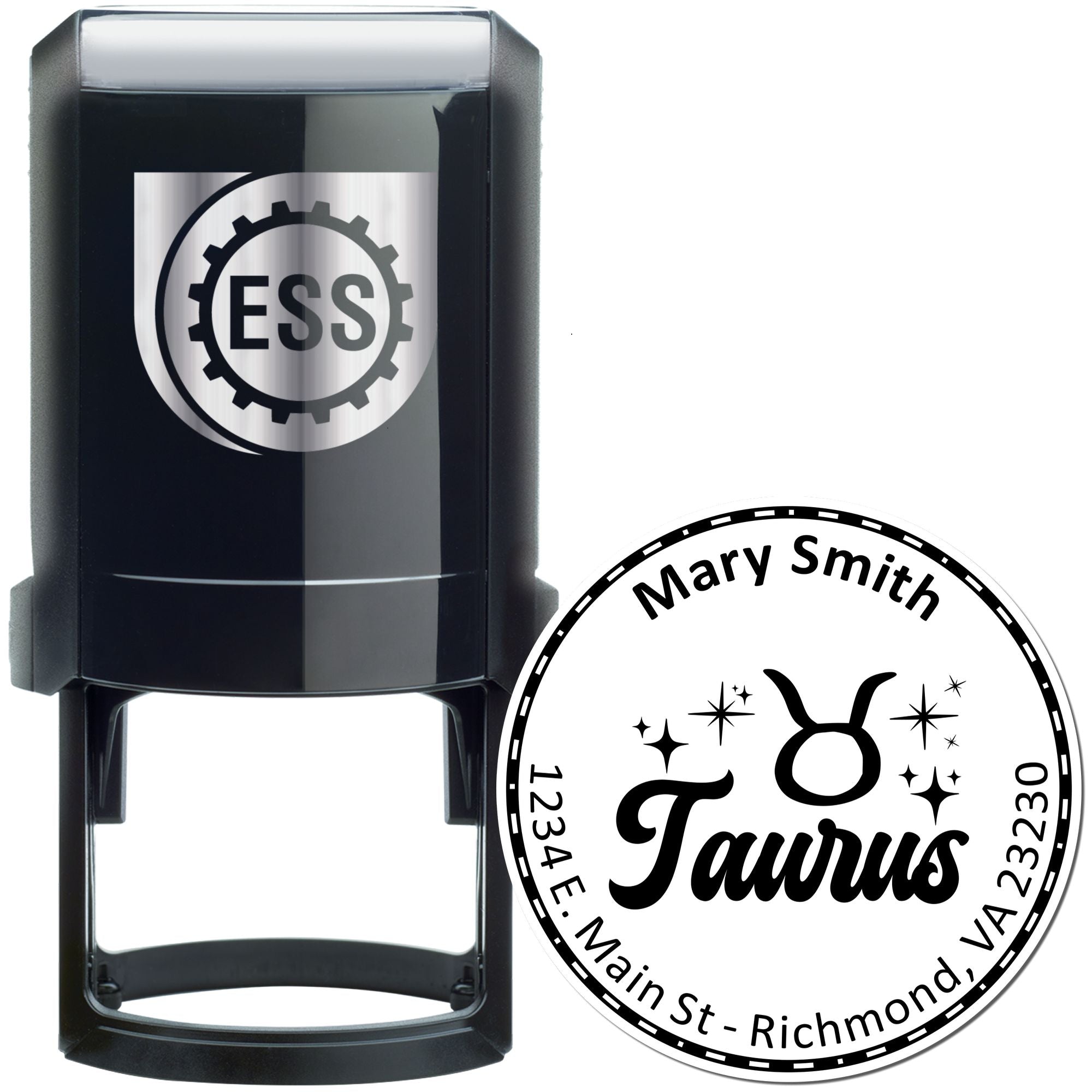 Self-Inking Reliable Taurus Custom Made New Home Stamp - Engineer Seal Stamps
